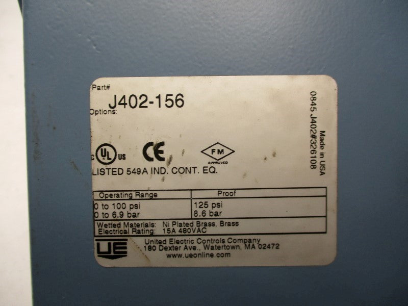 UNITED ELECTRIC J402-156 NSNP