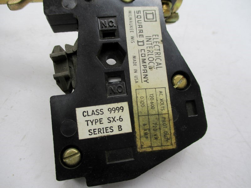SQUARE D 9999-SX-6 (BLACK)  SER. B 600V UNMP