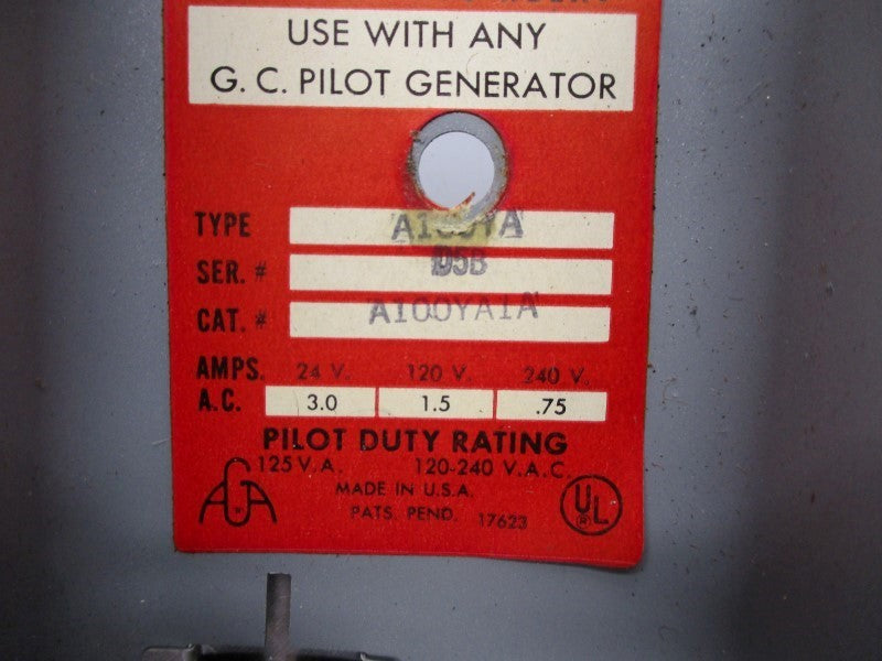 ITT GENERAL CONTROLS A100YA1A NSNP