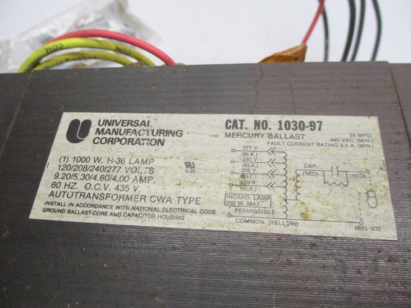 UNIVERSAL MANUFACTURING 1030-97-500-K NSMP