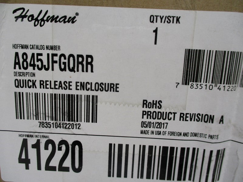 HOFFMAN A845JFGQRR NSMP