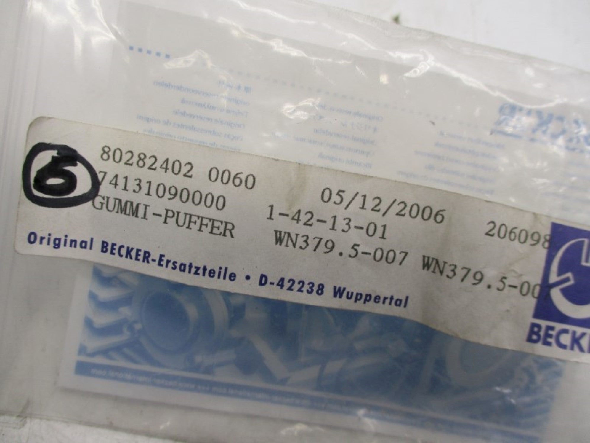 BECKER 74131090000  (PKG OF 6) NSMP