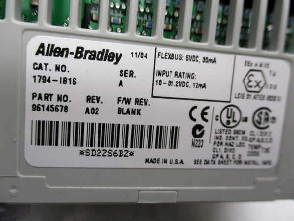 ALLEN BRADLEY 1794-IB16 SER.A UNMP