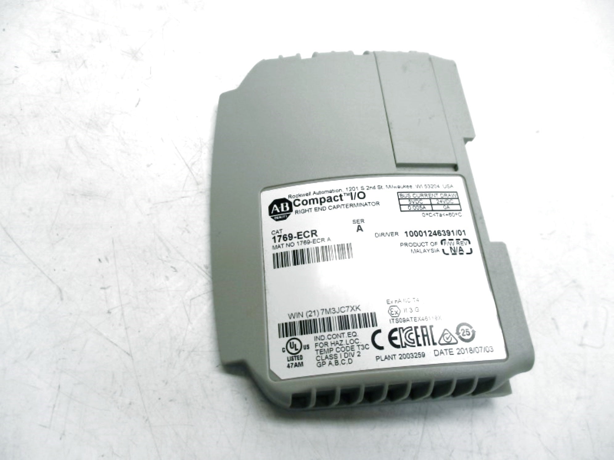 ALLEN BRADLEY 1769-ECR SER.A UNMP