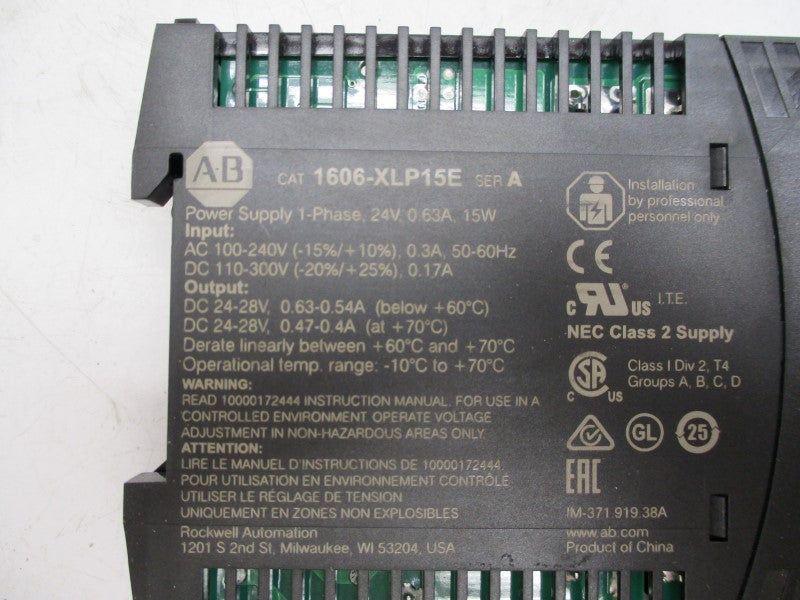 ALLEN BRADLEY 1606-XLP15E SER.A NSMP
