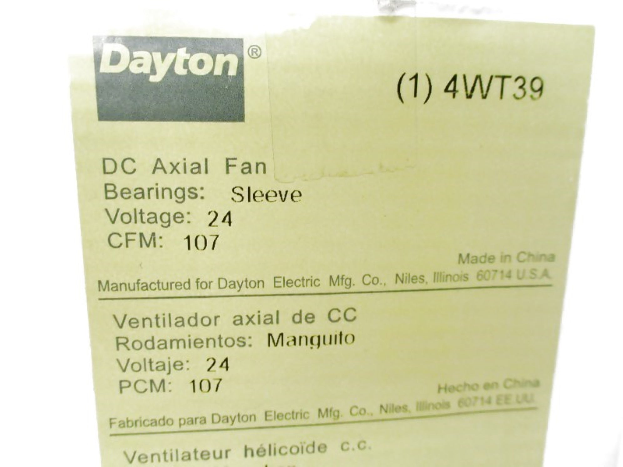 DAYTON 4WT39 NSMP