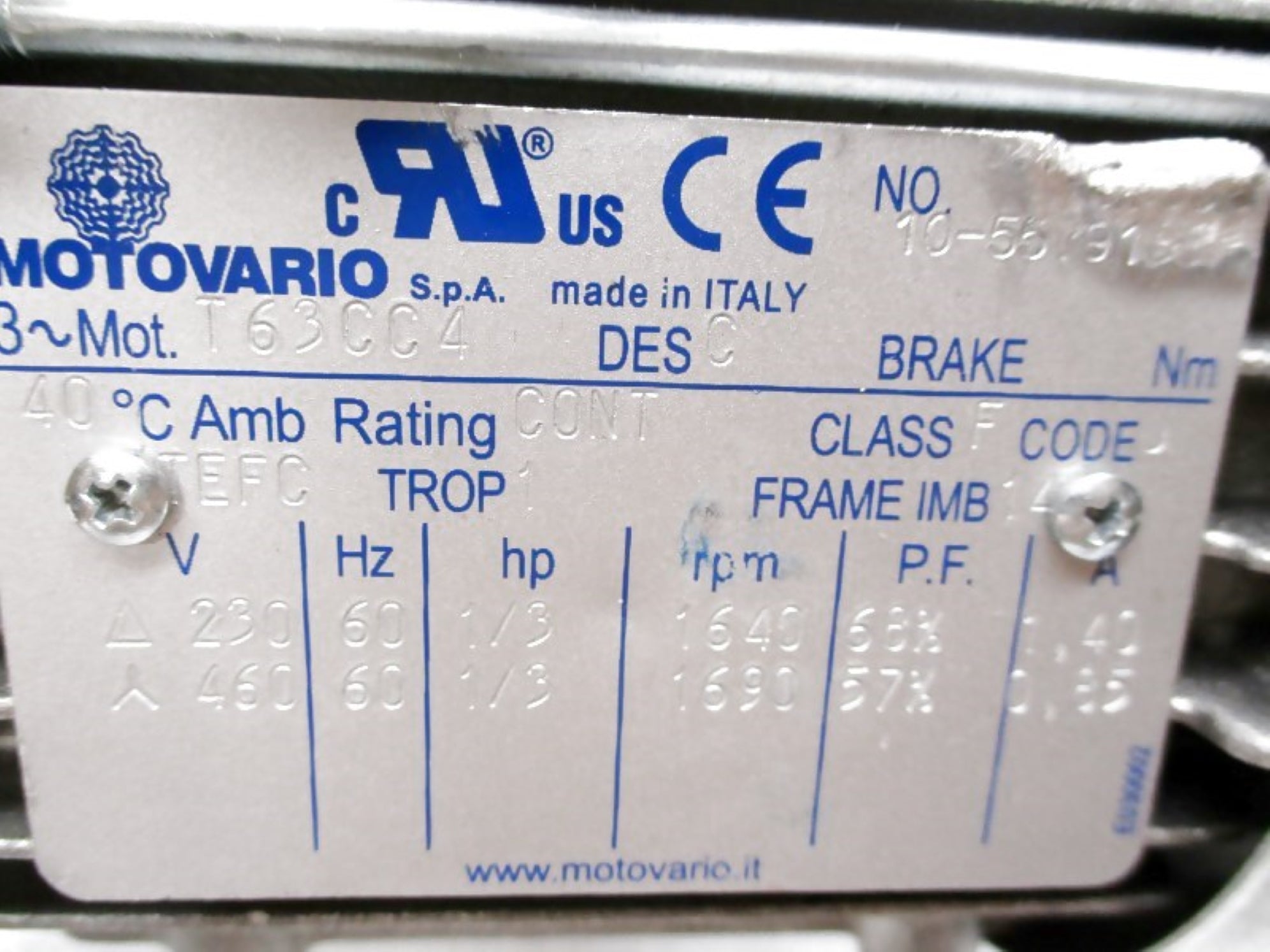 MOTOVARIO T63CC4 NSNP