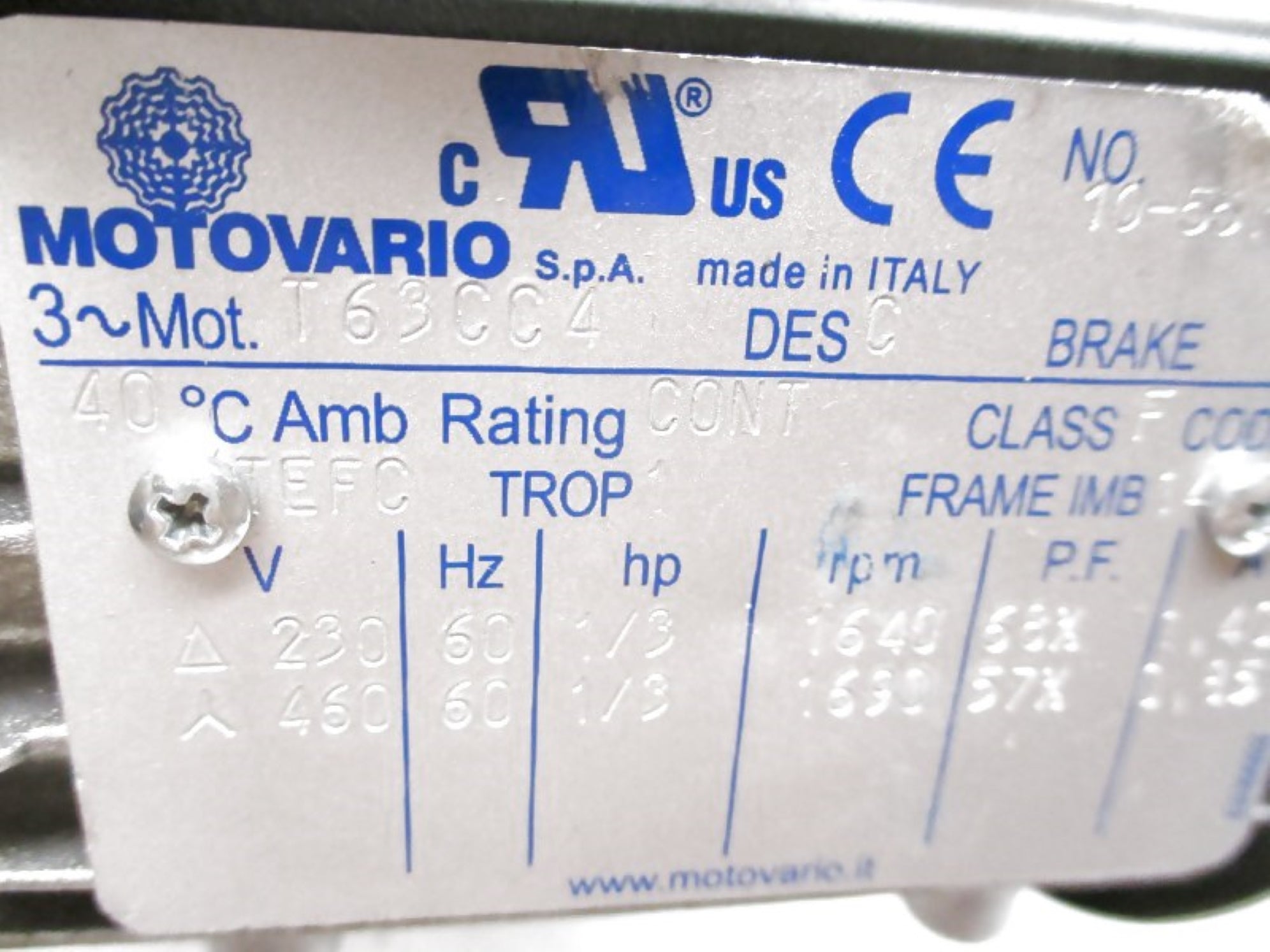 MOTOVARIO T63CC4 NSNP