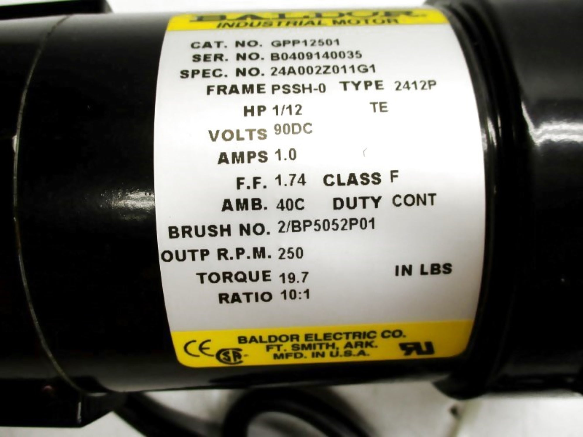 BALDOR GPP12501 UNMP