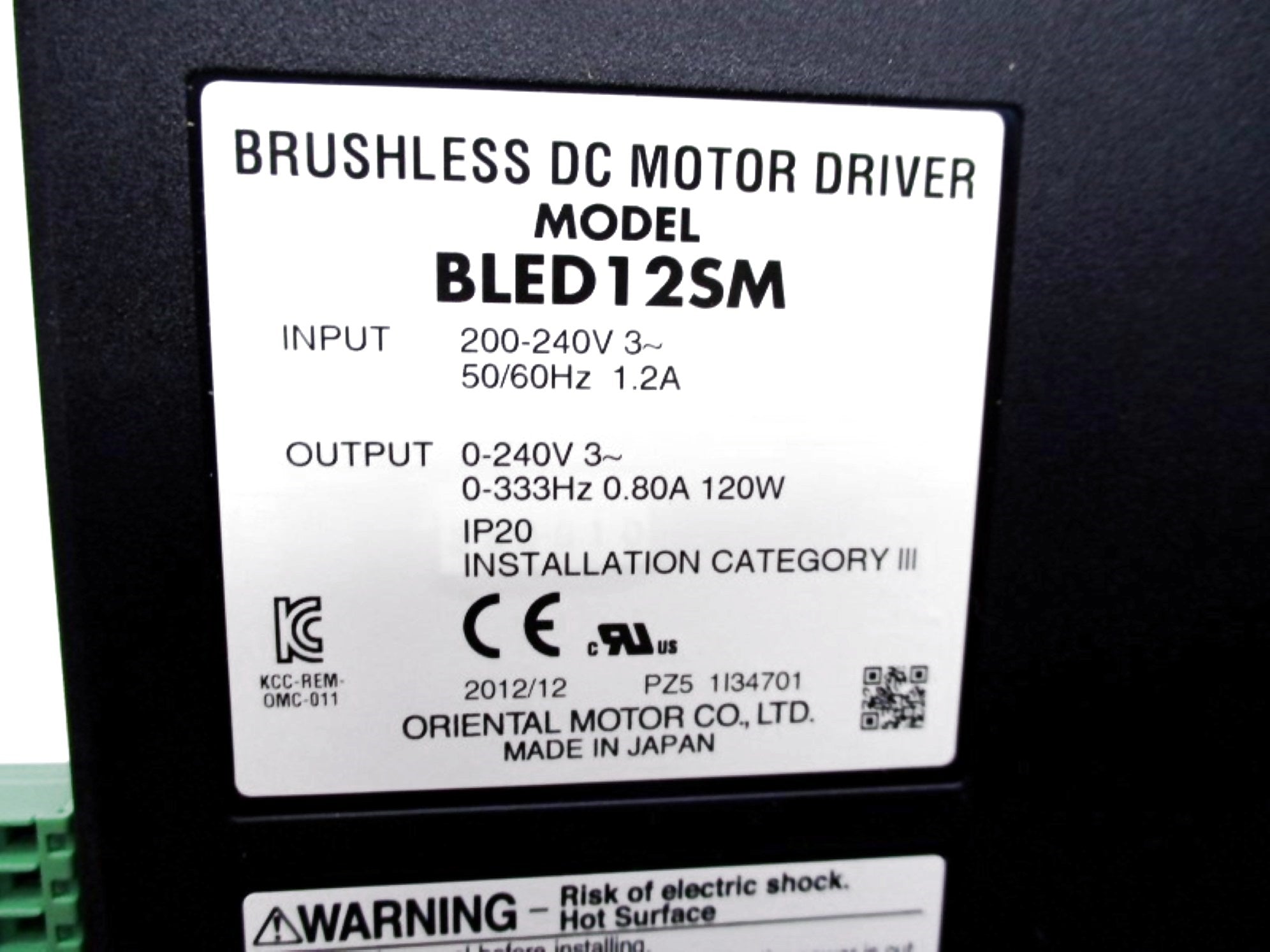 ORIENTAL MOTOR BLE512SMA-2 NSMP