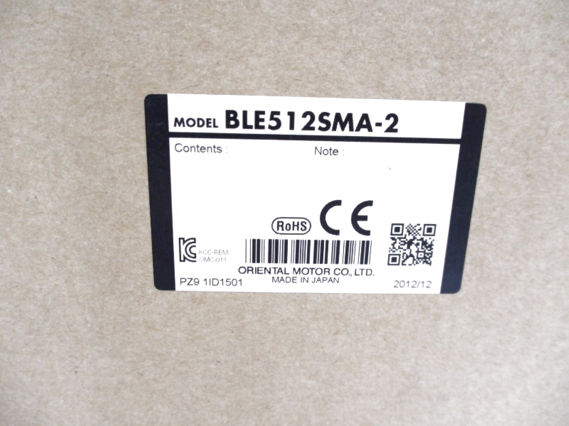 ORIENTAL MOTOR BLE512SMA-2 NSMP