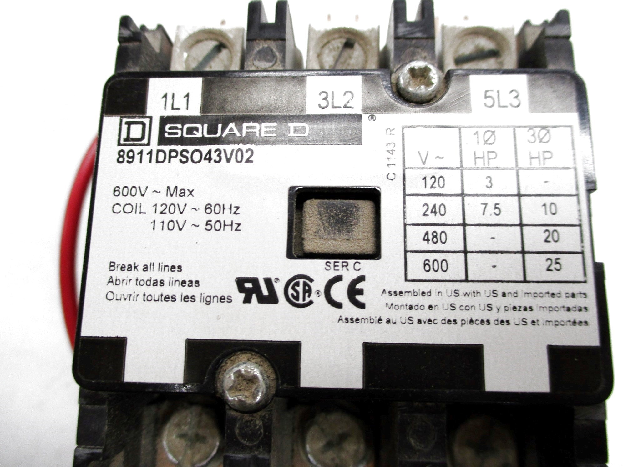 SQUARE D 8911DPSO43V02 SER. C 120V NSMP