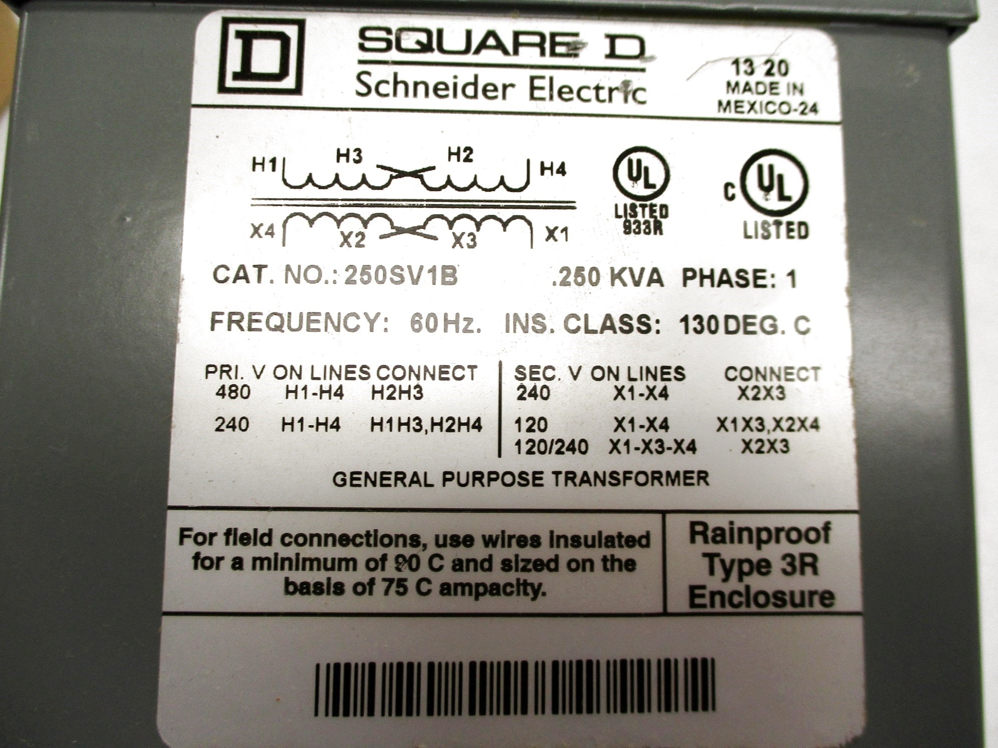 SQUARE D 250SV1B NSMP