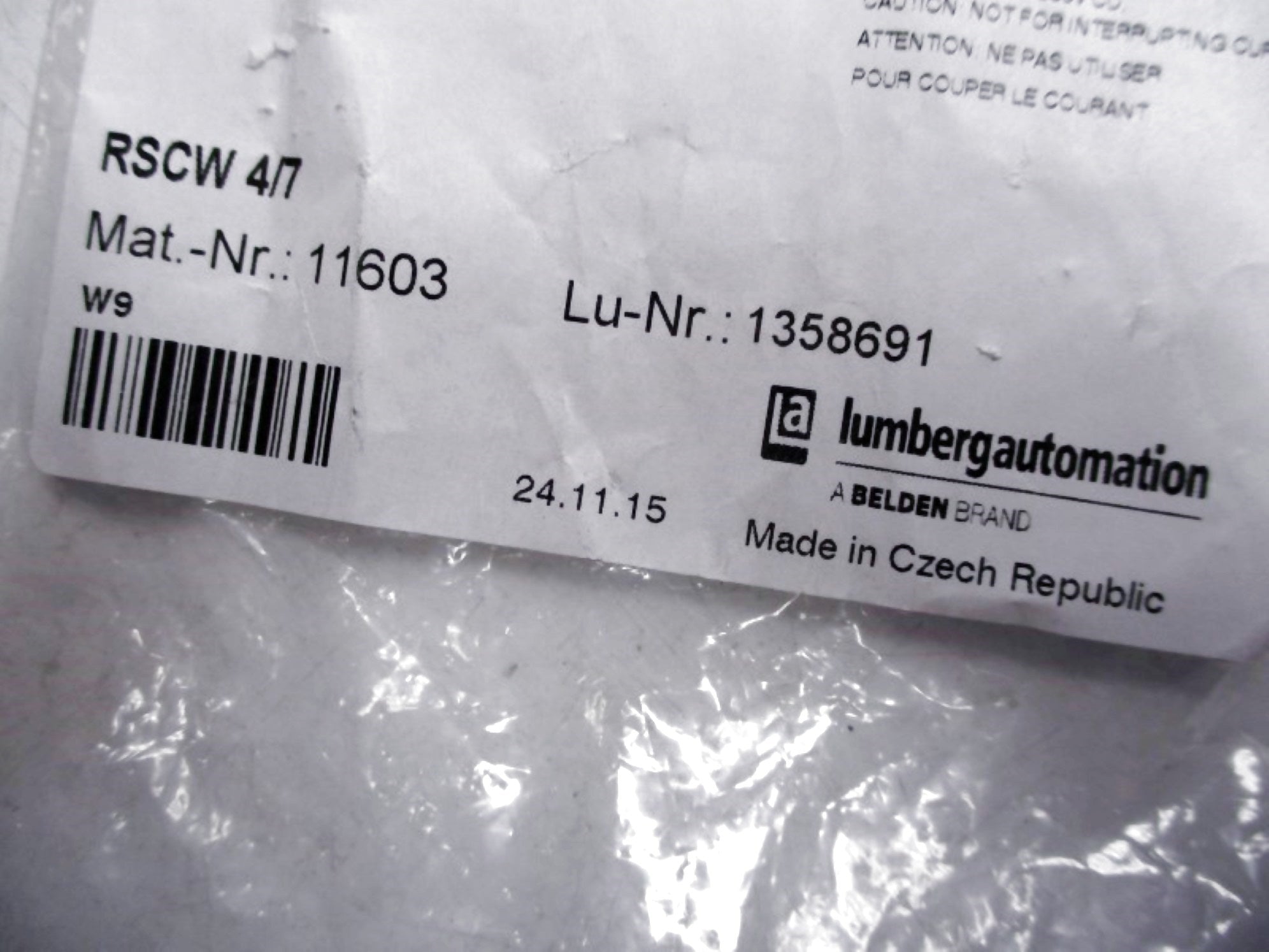 LUMBERG AUTOMATION RSCW4/7 NSNP