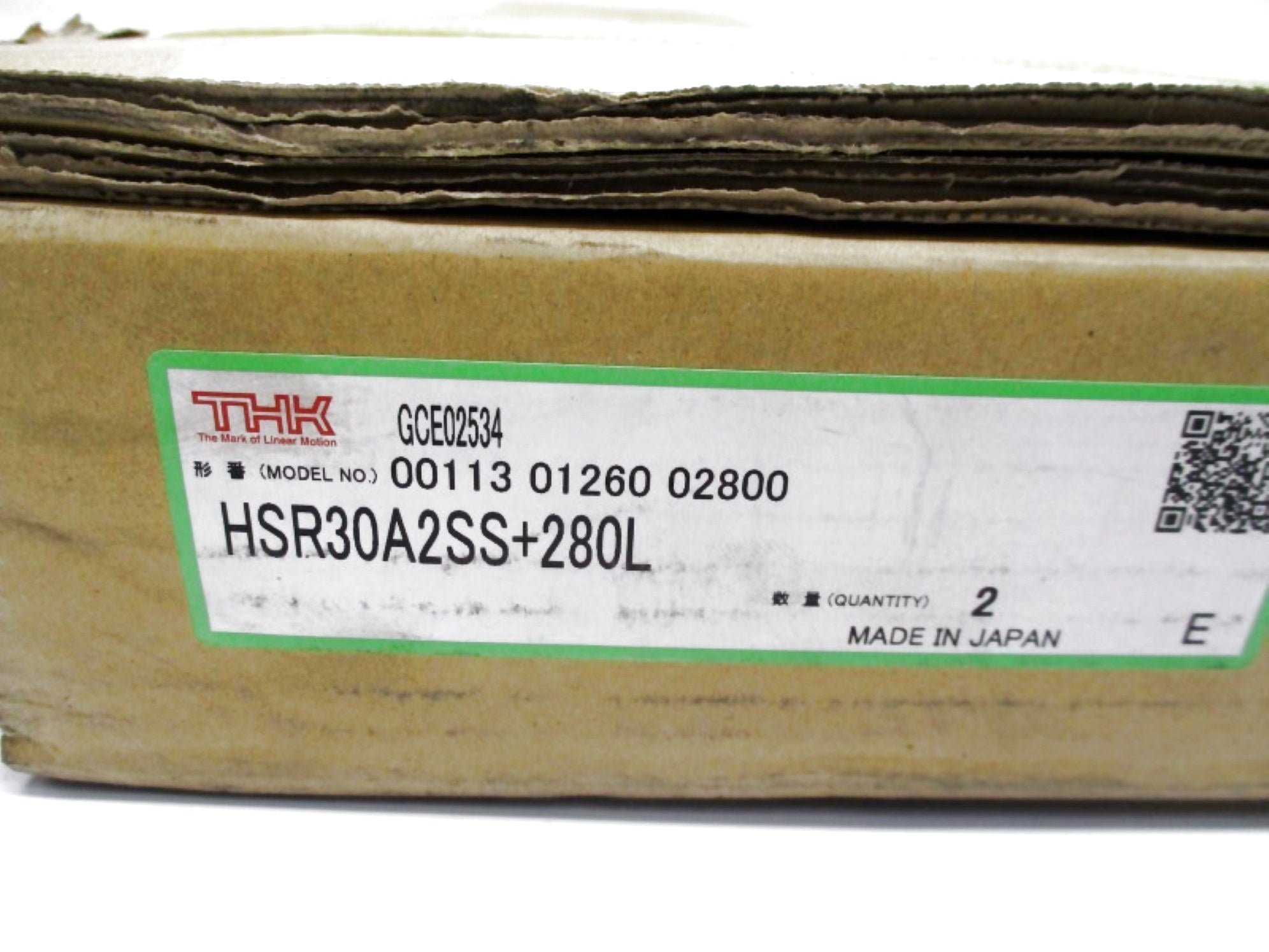 THK HSR30A2SS+280L (PKG OF 2) NSFS