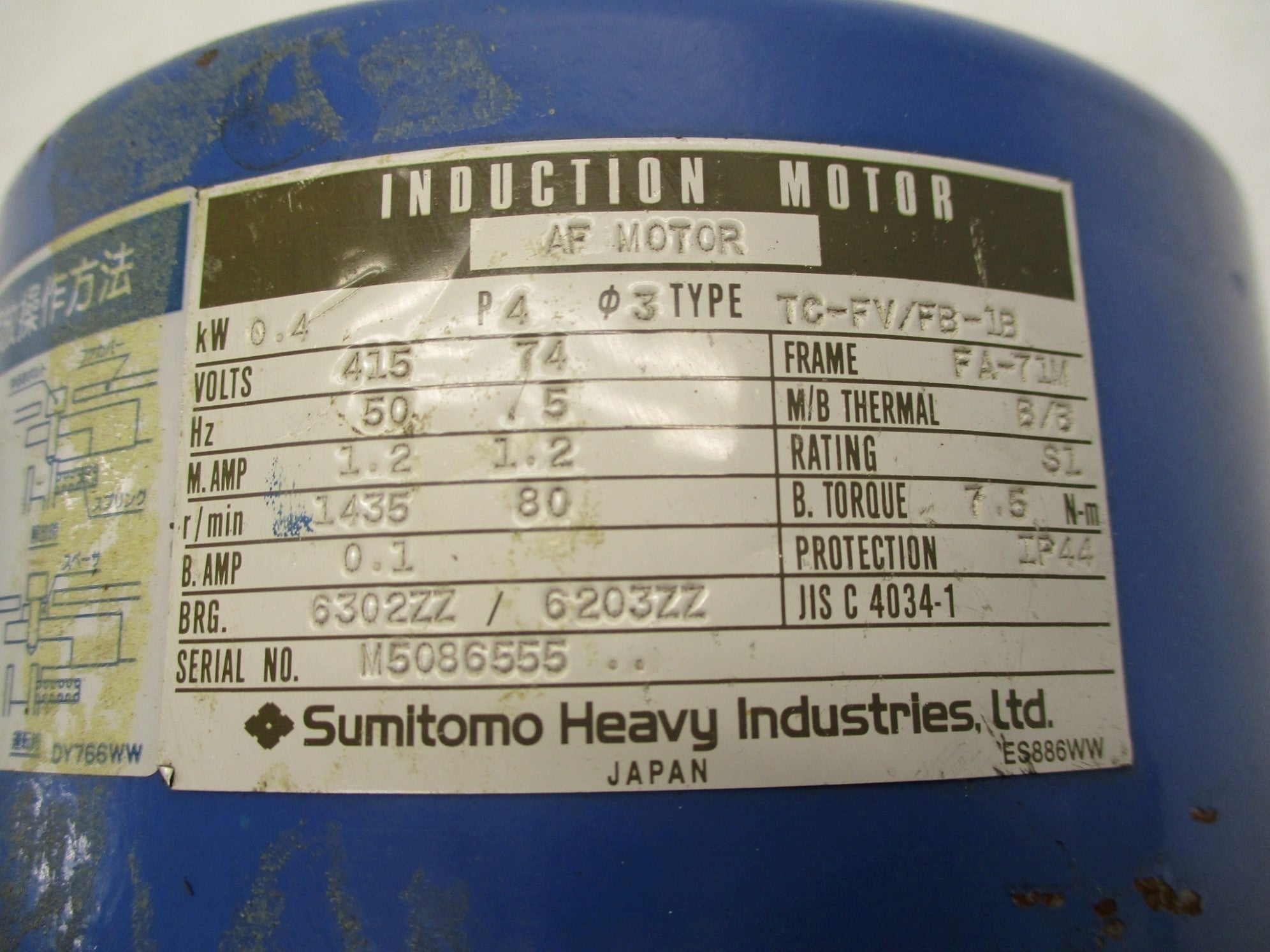 SUMITOMO CNHM05-6080-AV-B-11 TC-FV/FB-1B UNMP