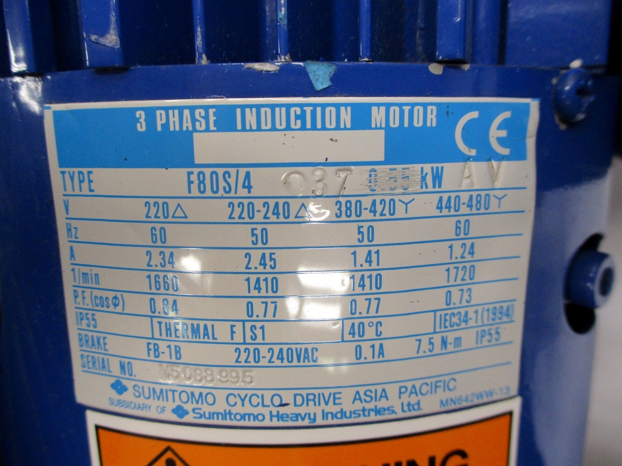 SUMITOMO CNHM05-6080-AV-B-11 F80S/4 NSNP