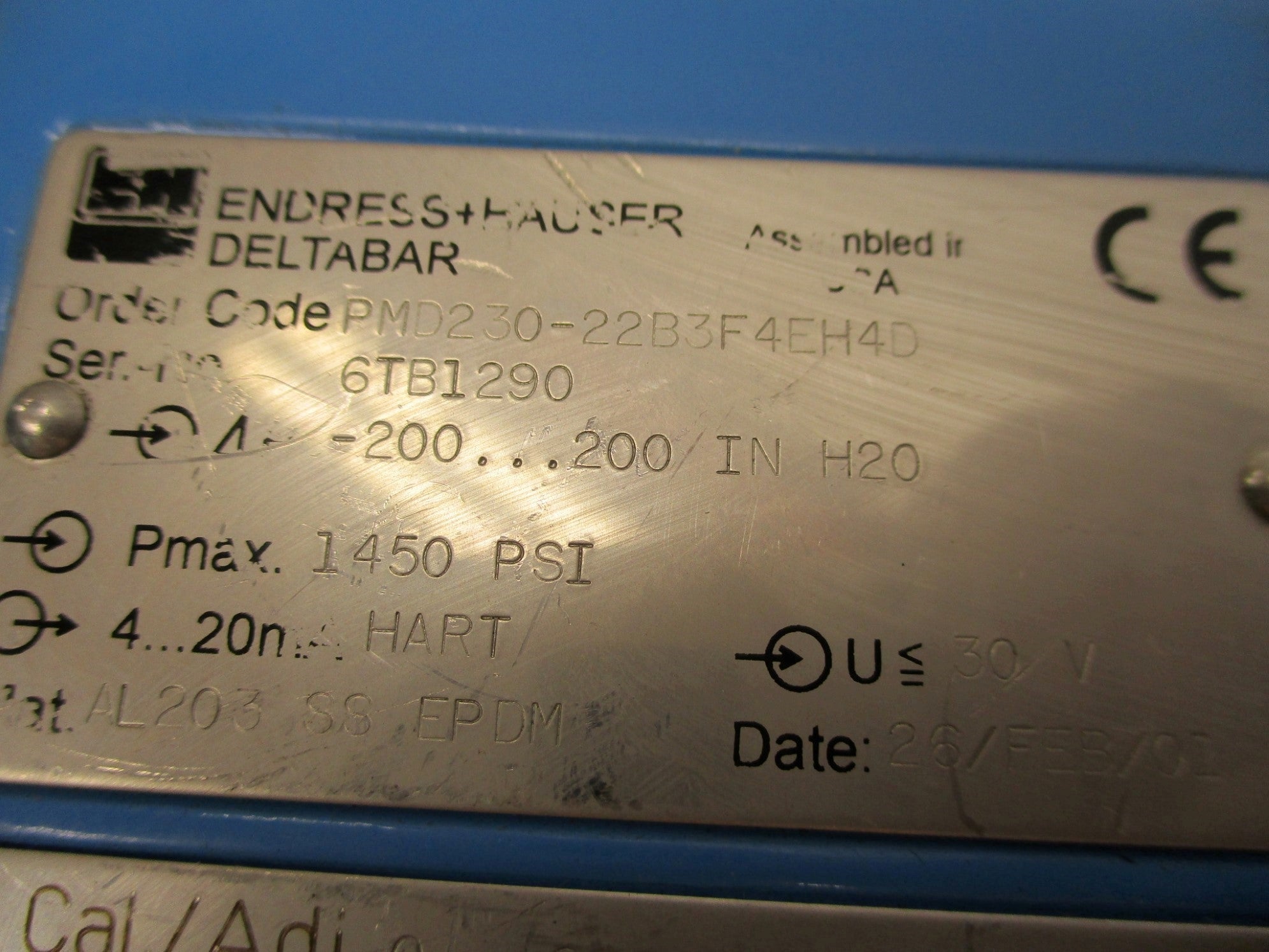 ENDRESS+HAUSER PMD230-22B3F4EH4D UNMP