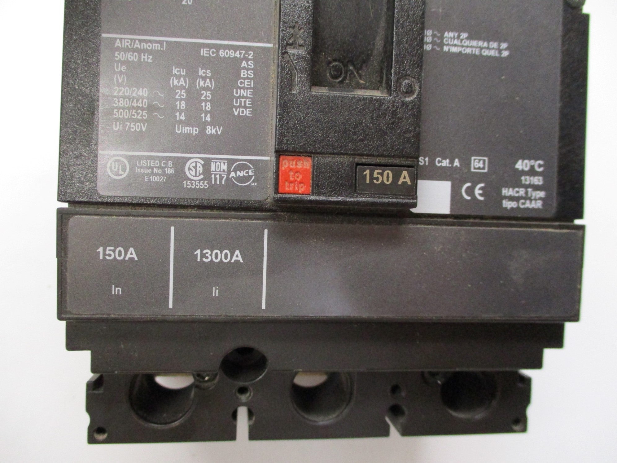 SQUARE D HDL36150 150A 600V NSMP