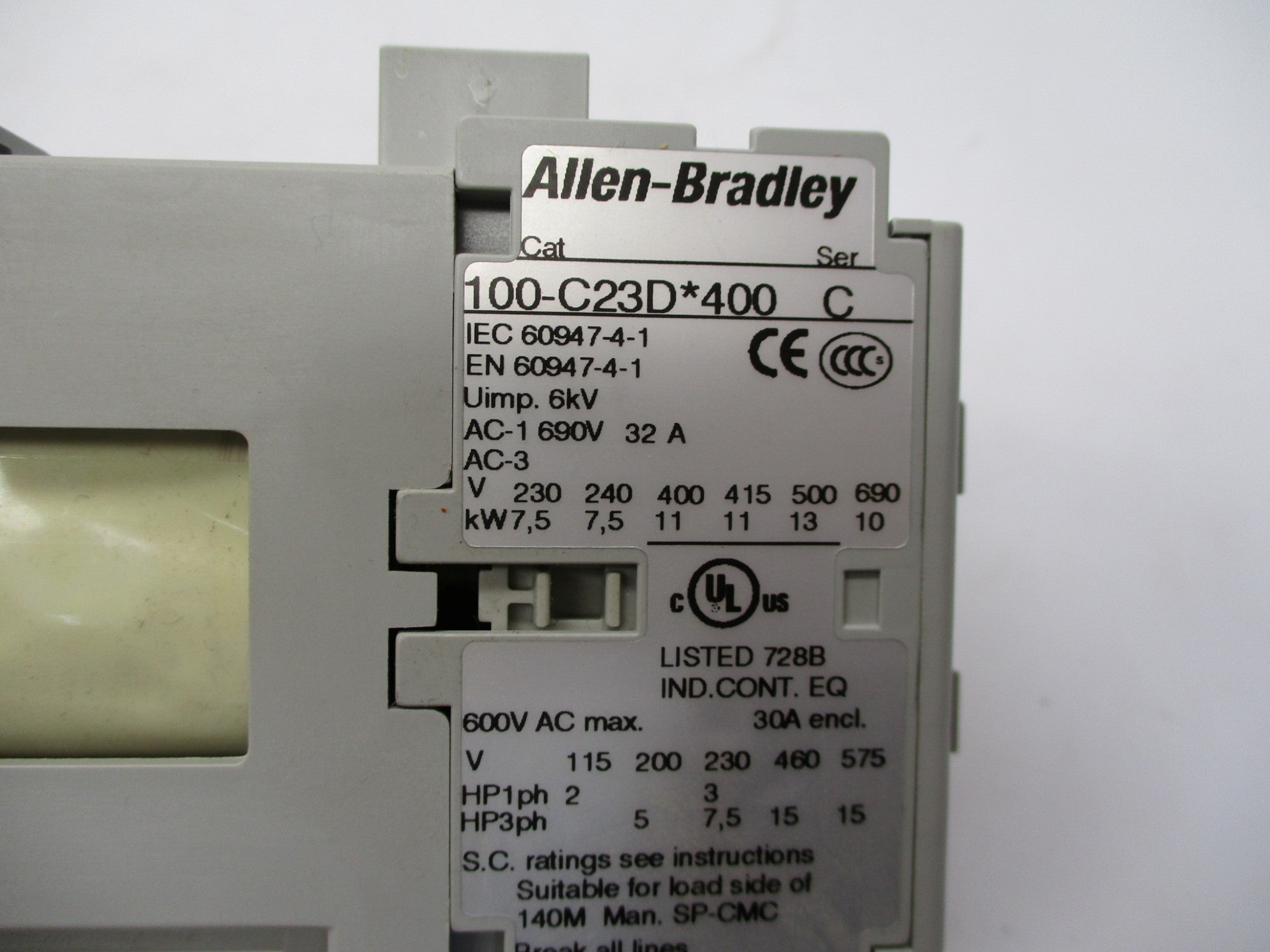 ALLEN BRADLEY 100-C23DJ400 SER.C 24VDC NSMP