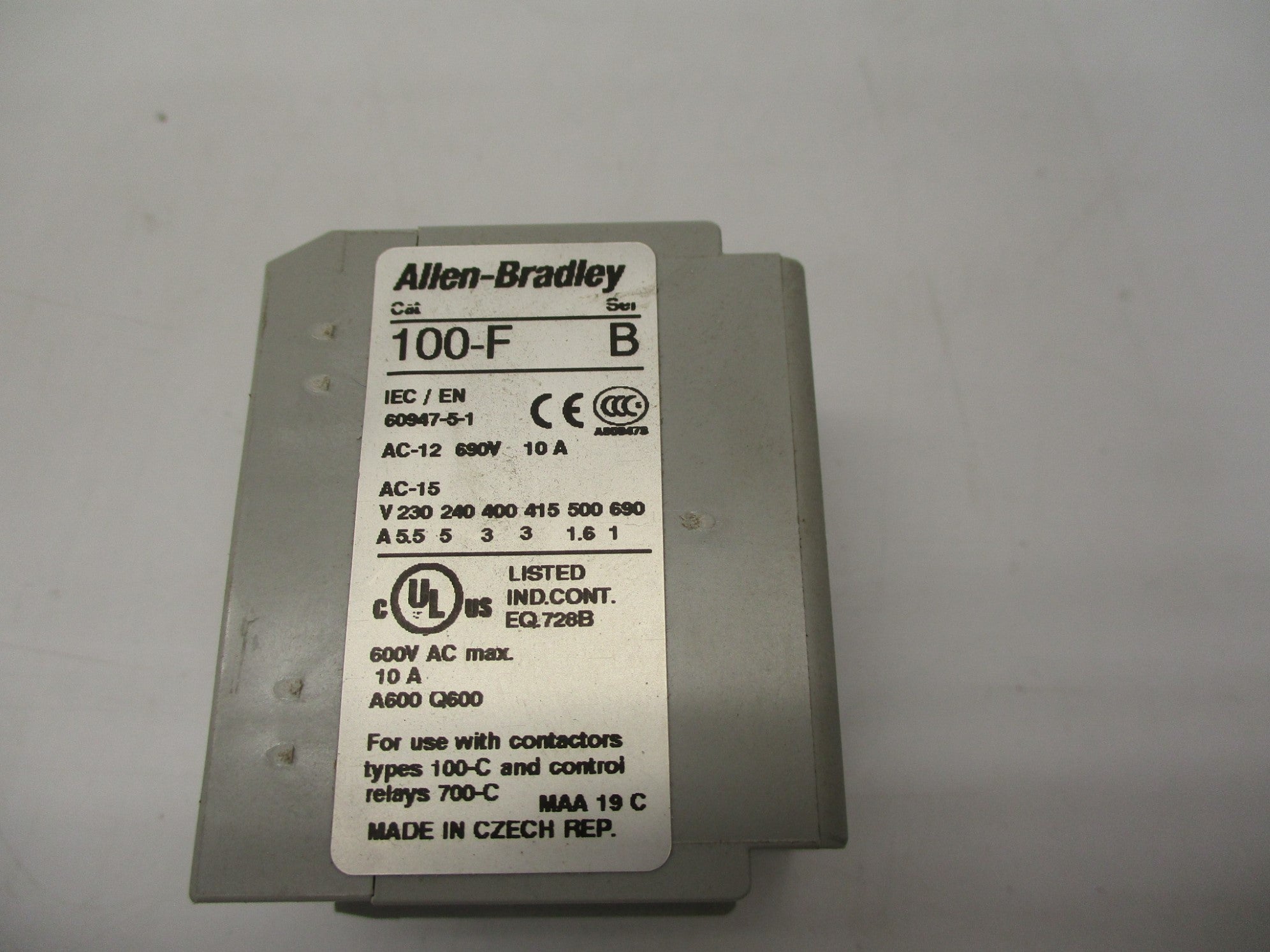 ALLEN BRADLEY 100-FA11 SER. B (WH) NSMP