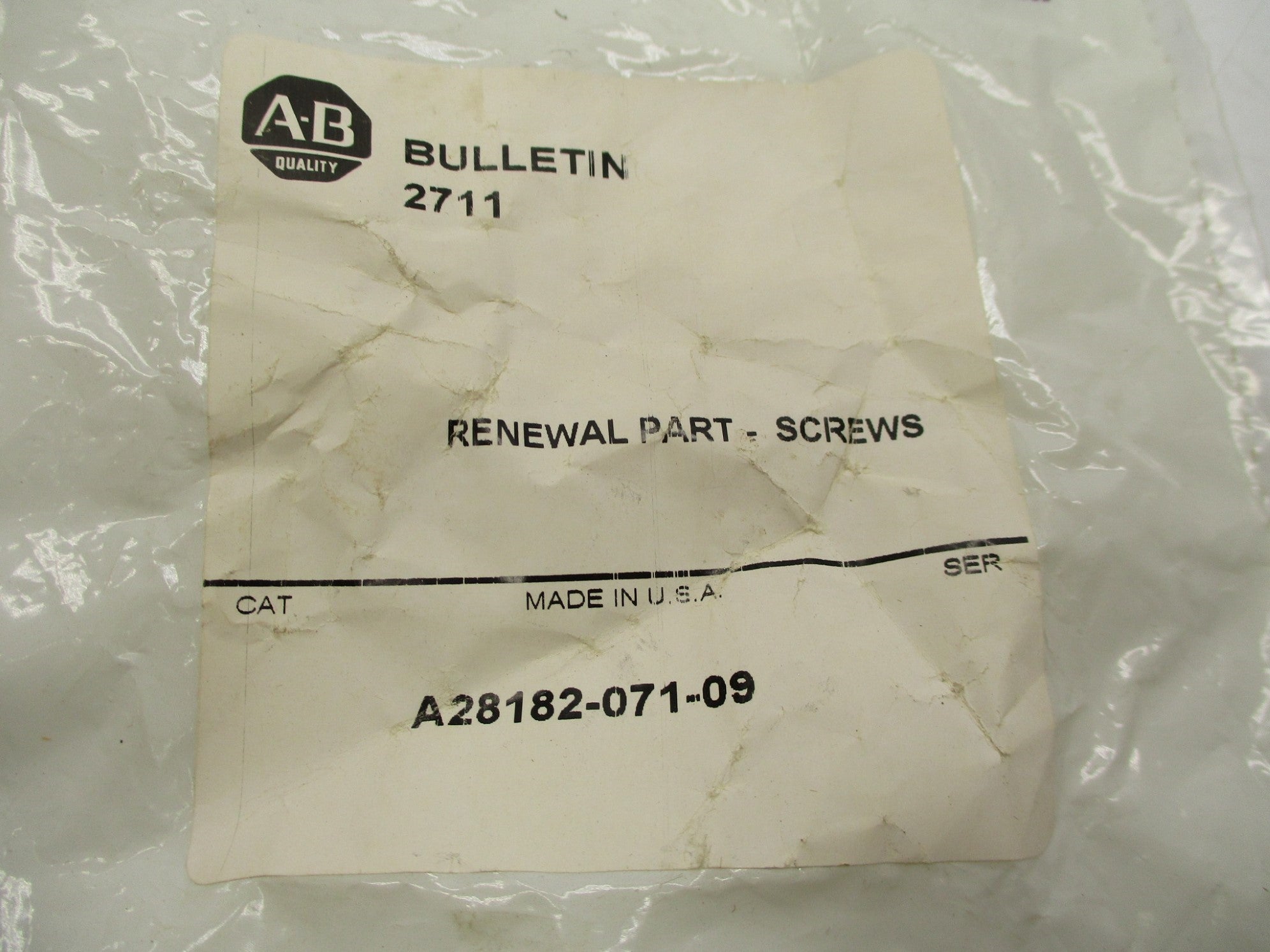 INDUSTRIAL SPARE PART A28182-071-09 NSMP