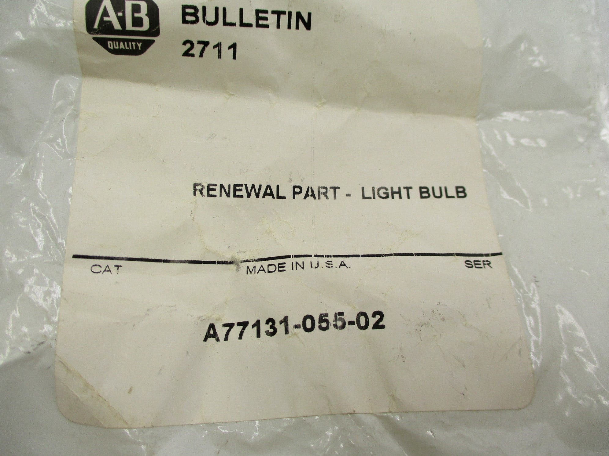 INDUSTRIAL SPARE PART A77131-055-02 NSMP