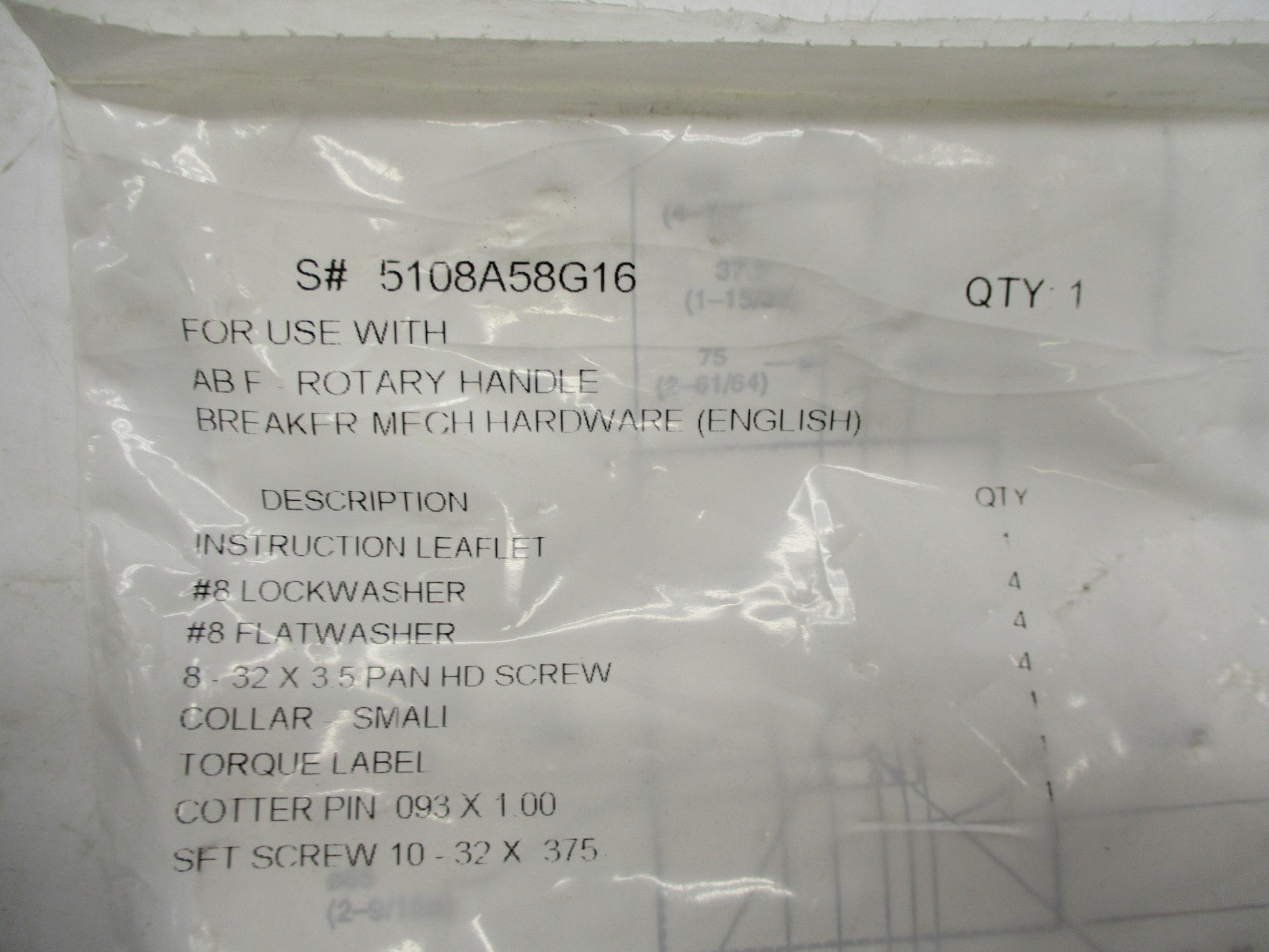 INDUSTRIAL SPARE PART 5108A58G16 NSMP