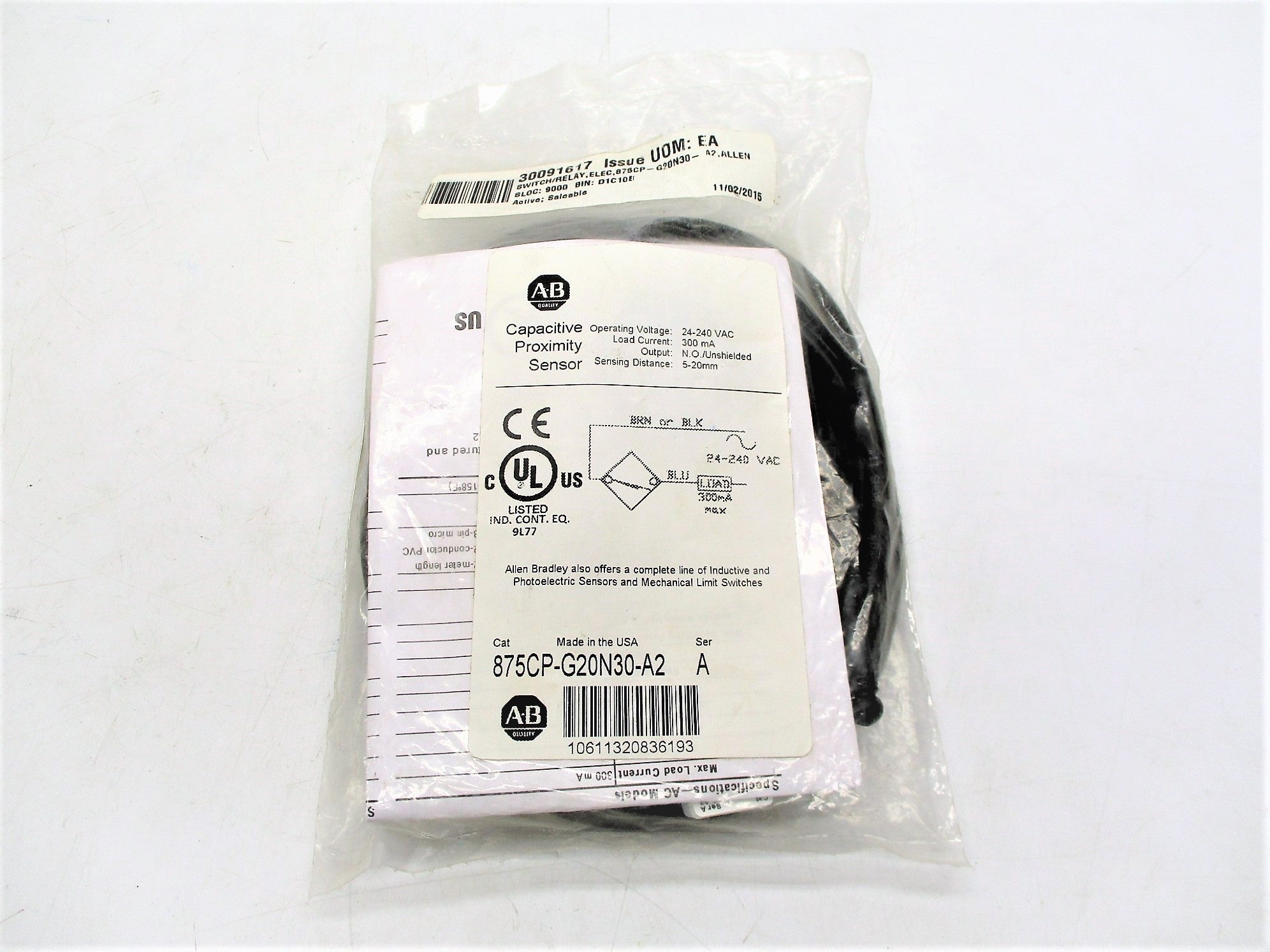 ALLEN BRADLEY 875CP-G20N30-A2 SER. A (WH) NSMP