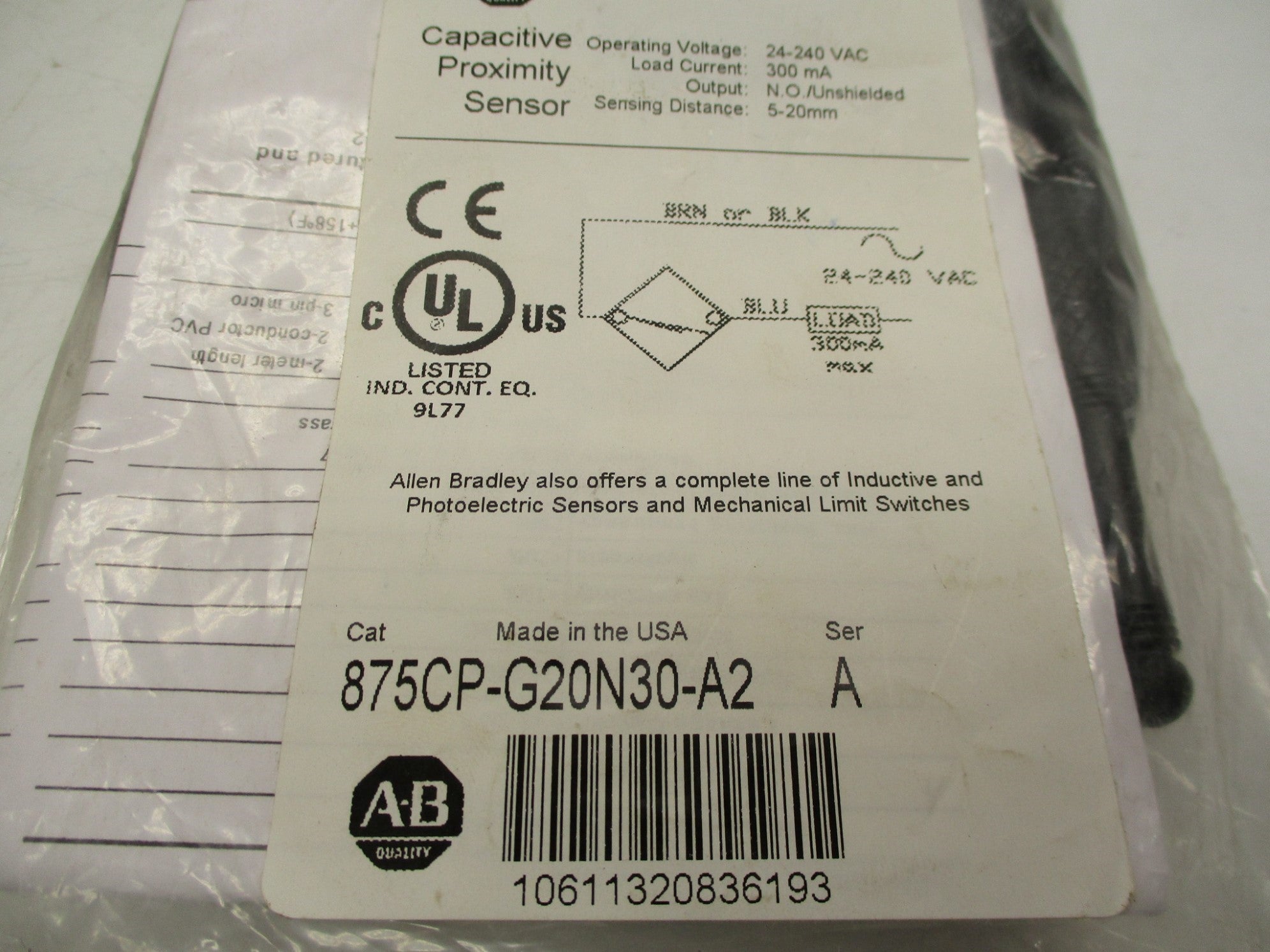 ALLEN BRADLEY 875CP-G20N30-A2 SER. A (WH) NSMP