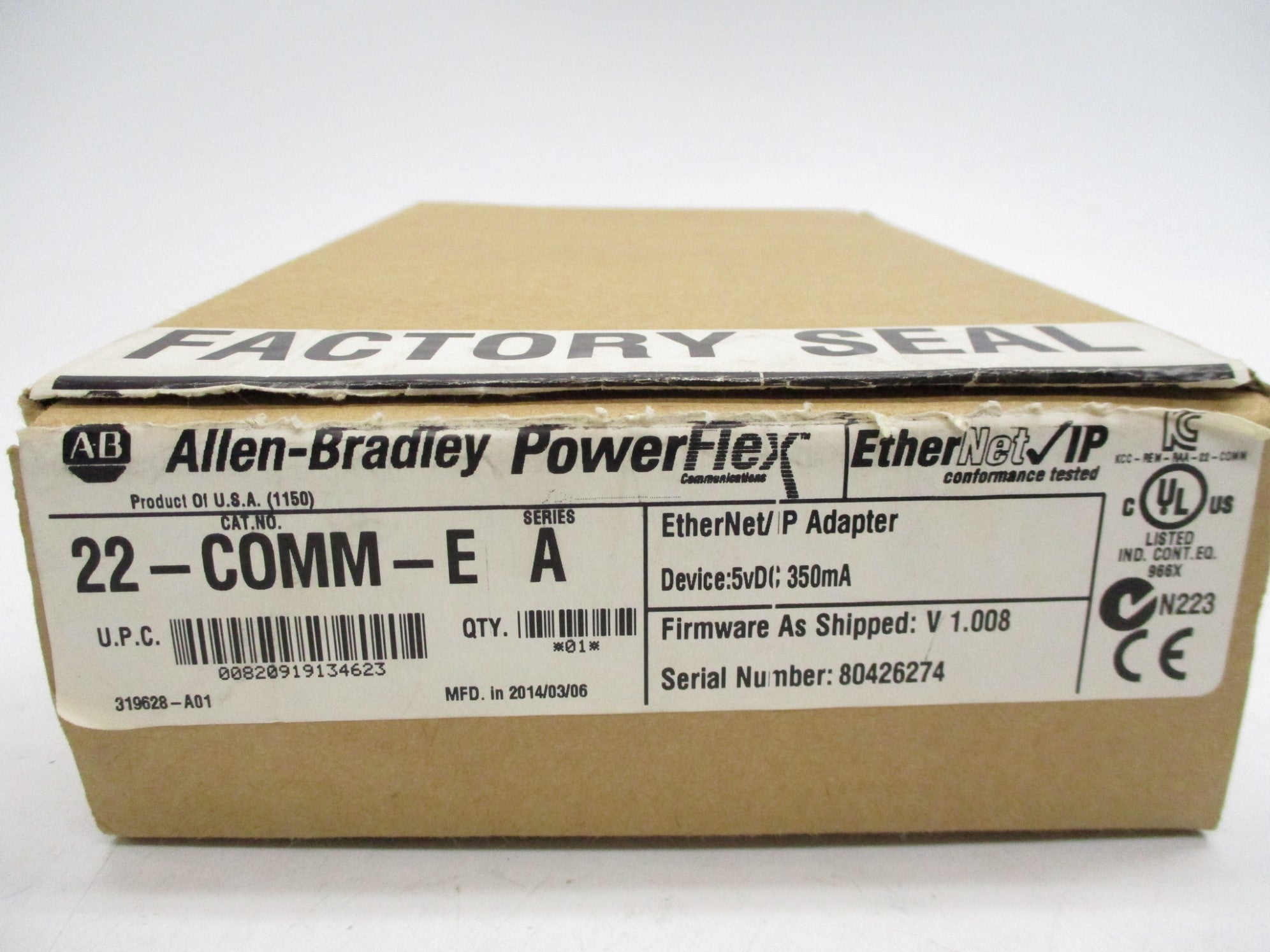 ALLEN BRADLEY 22-COMM-E SER. A F/W 1.008 NSMP