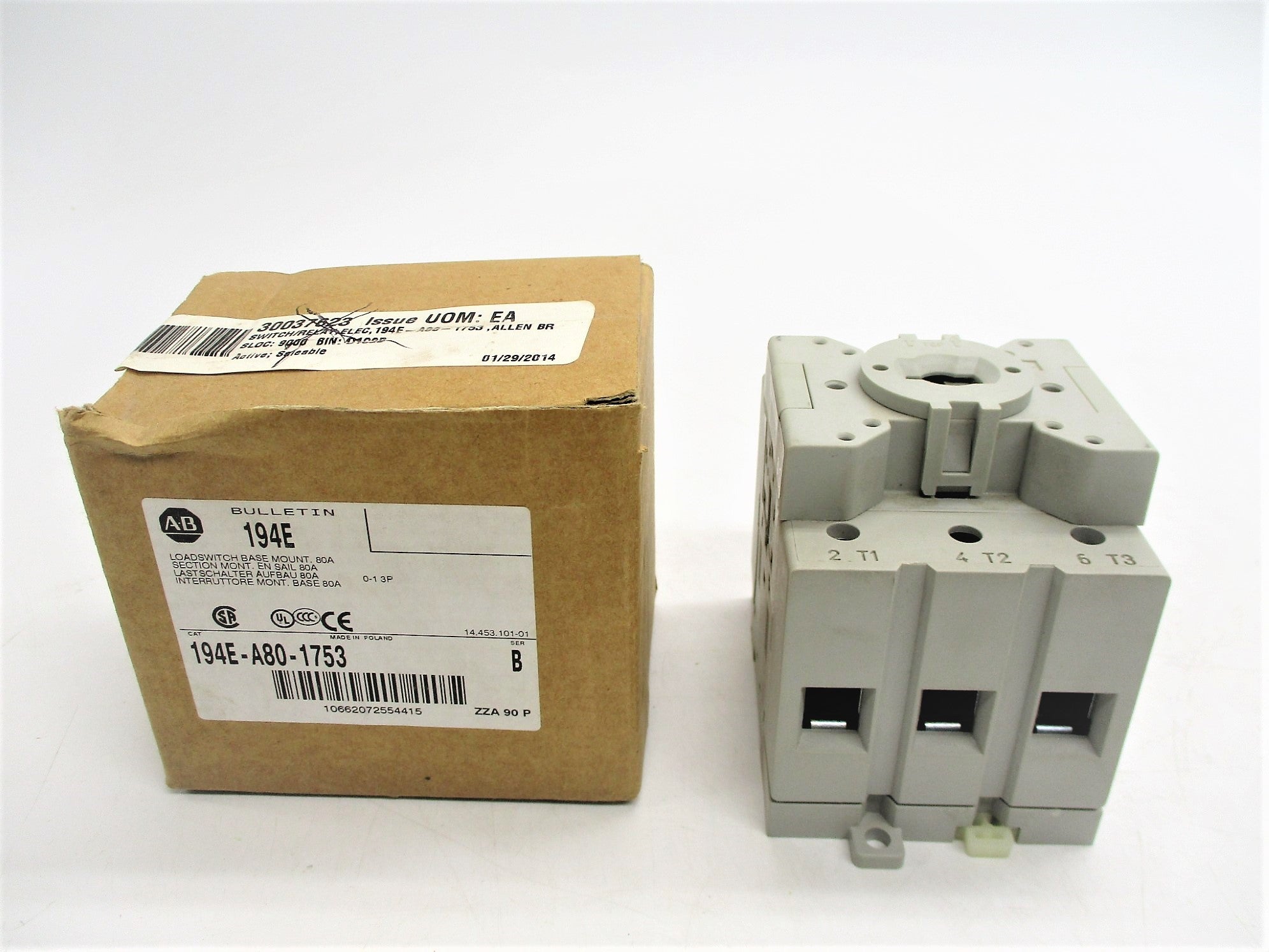 ALLEN BRADLEY 194E-A80-1753 SER. B (BR/WH) NSMP