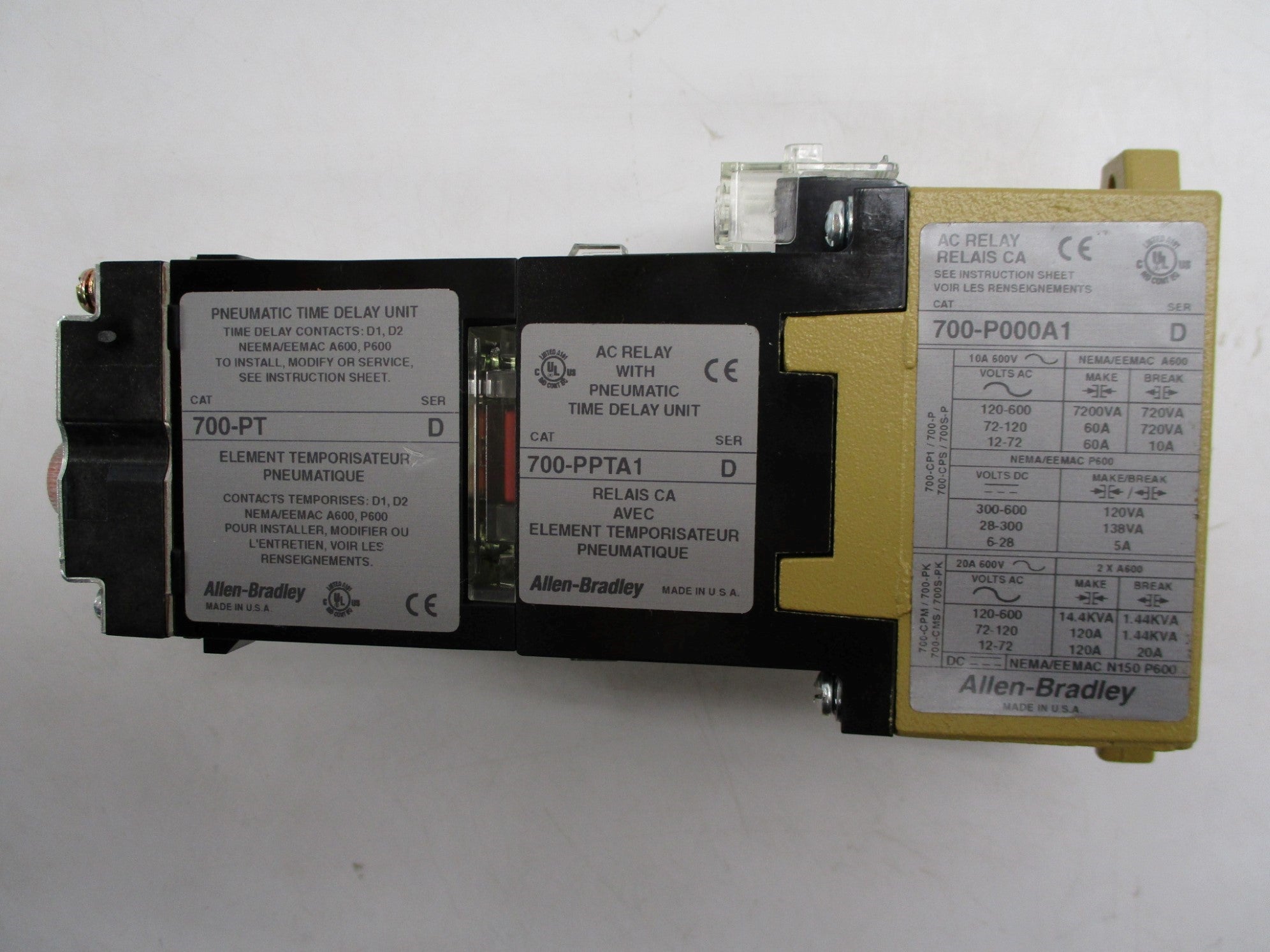 ALLEN BRADLEY 700-PPTA1 SER. D 120V NSNP