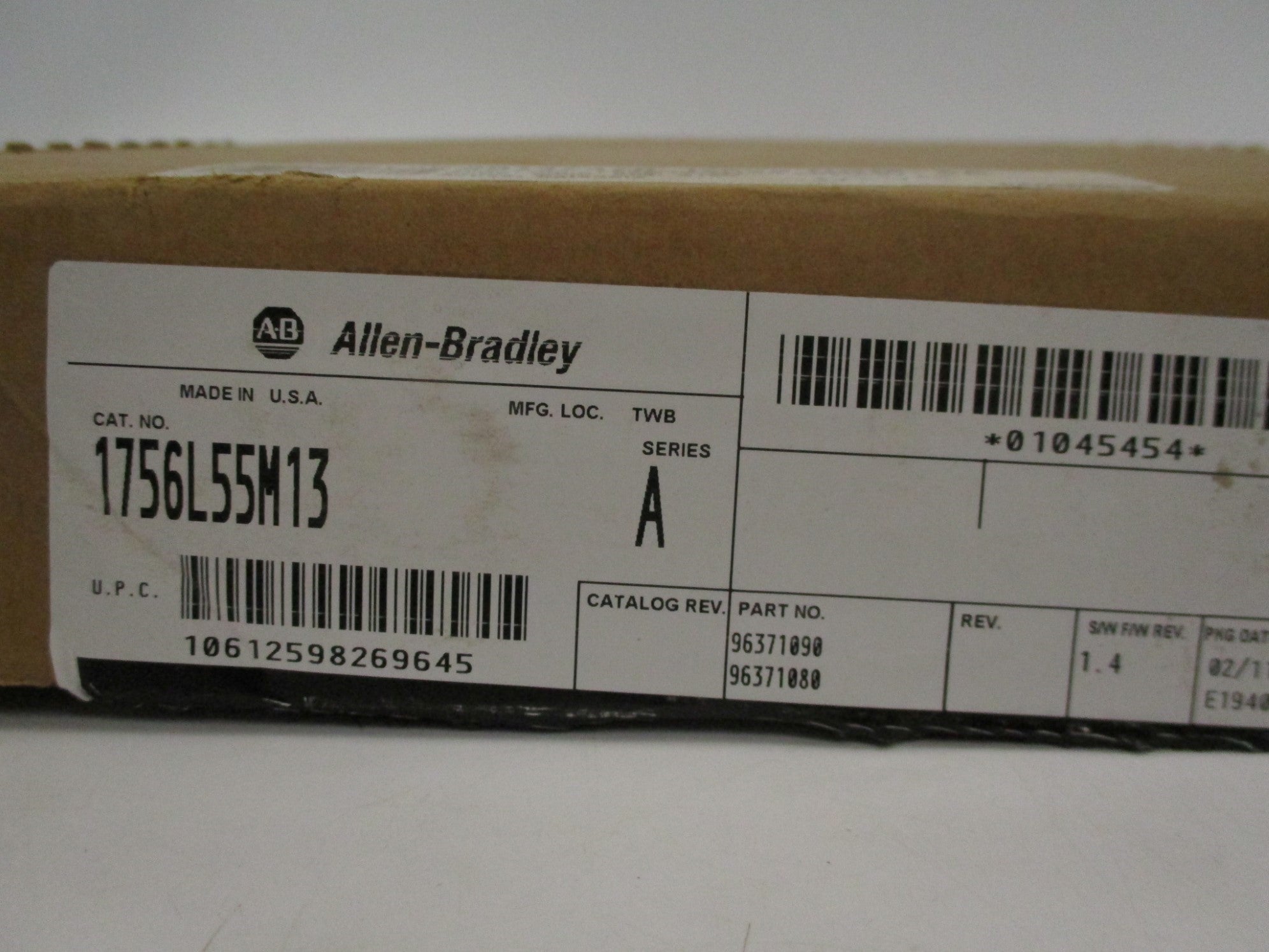 ALLEN RBADLEY 1756-L55M13 SER. A F/W 1.4 NSMP