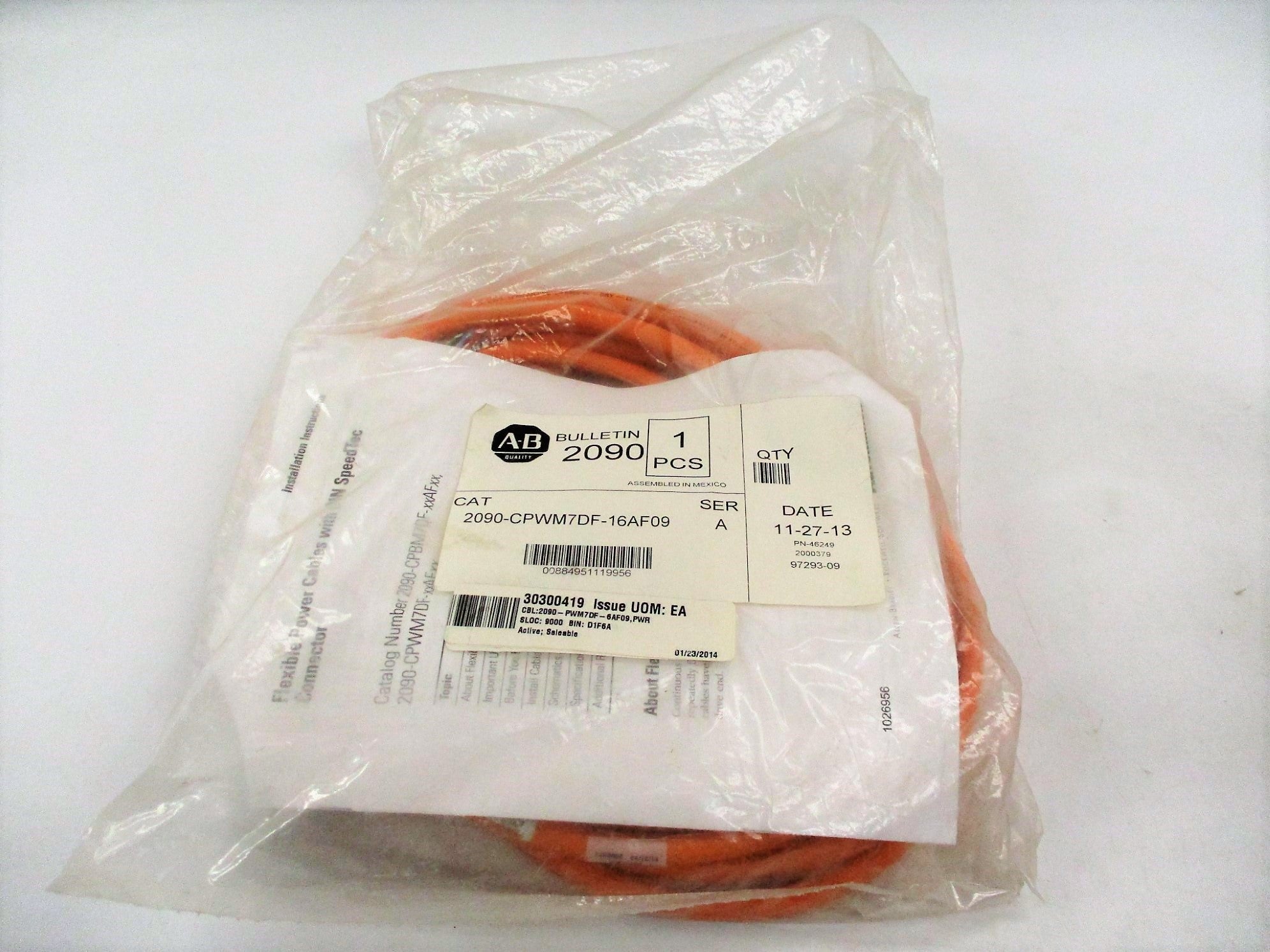 ALLEN BRADLEY 2090-CPWM7DF-16AF09 SER. A NSMP