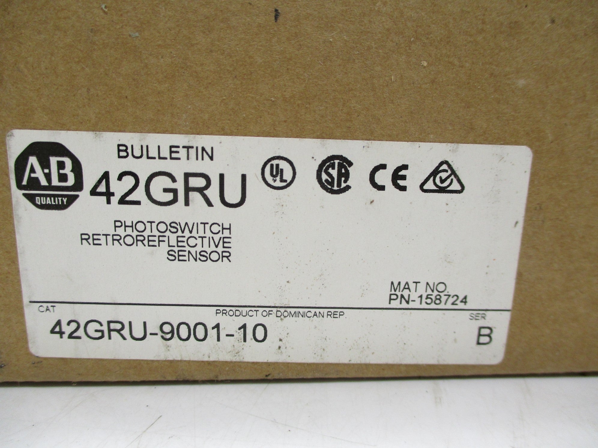 ALLEN BRADLEY 42GRU-9001-10 SER. B (BR/WH) NSMP