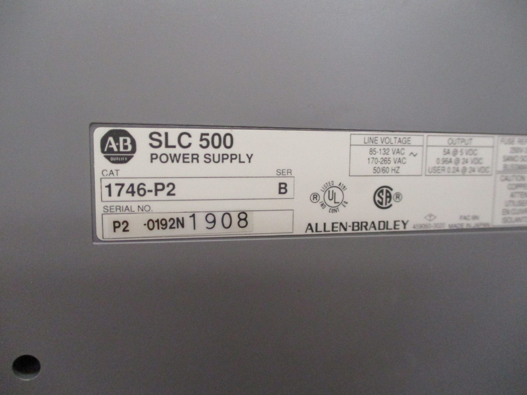 ALLEN BRADLEY 1746-P2 SER. B NSMP