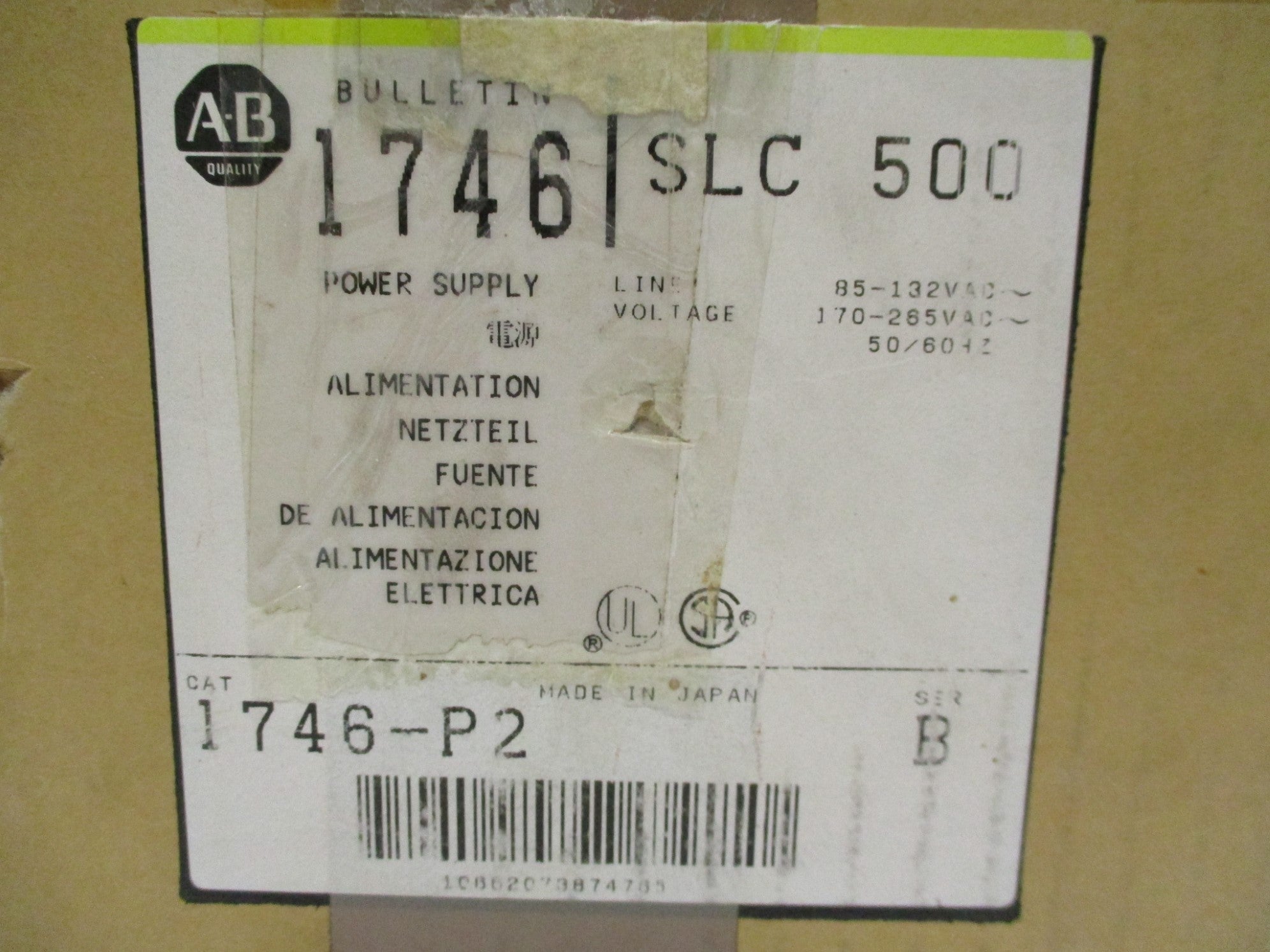ALLEN BRADLEY 1746-P2 SER. B NSMP