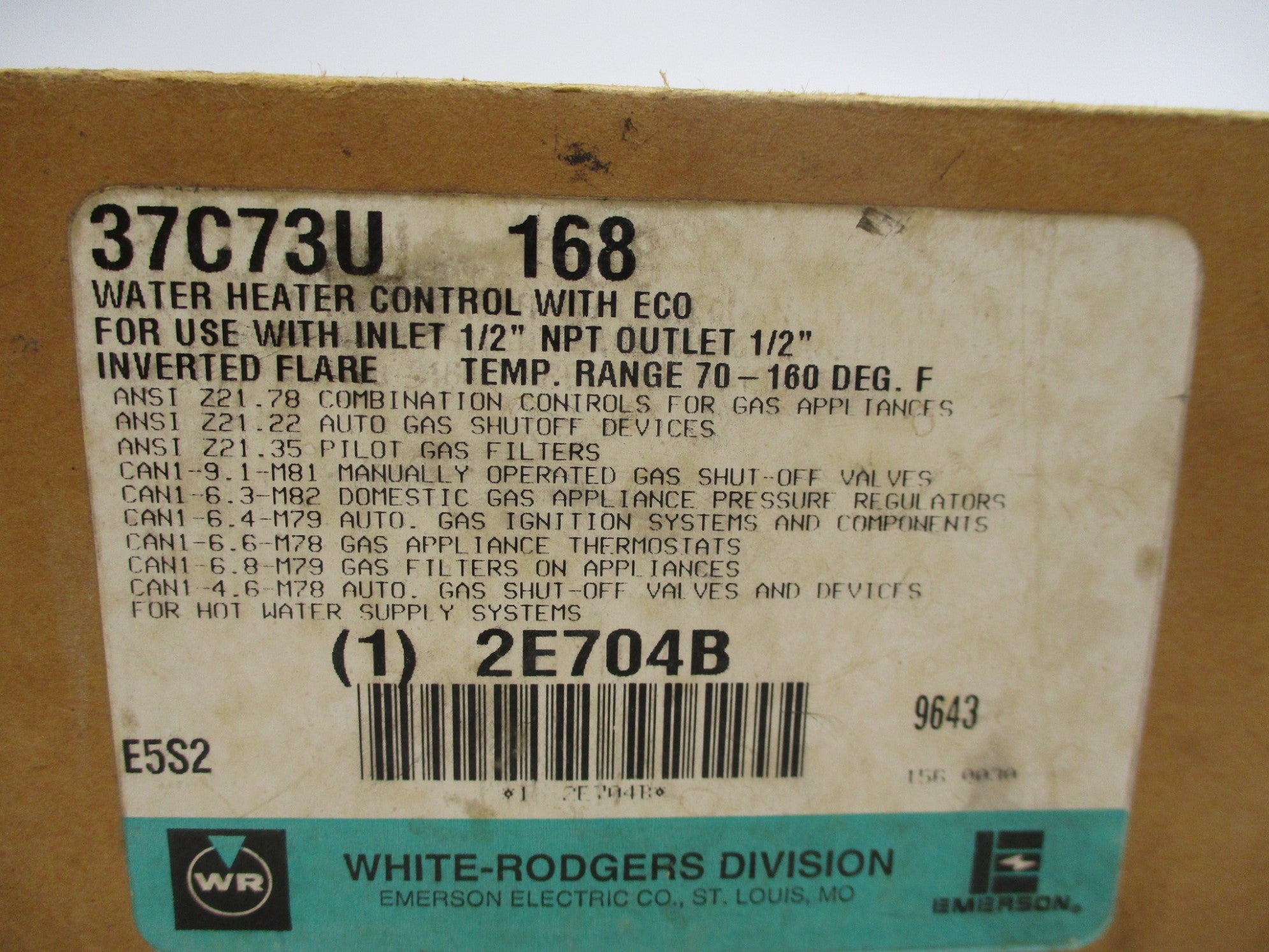 WHITE RODGERS 37C73U168 NSMP