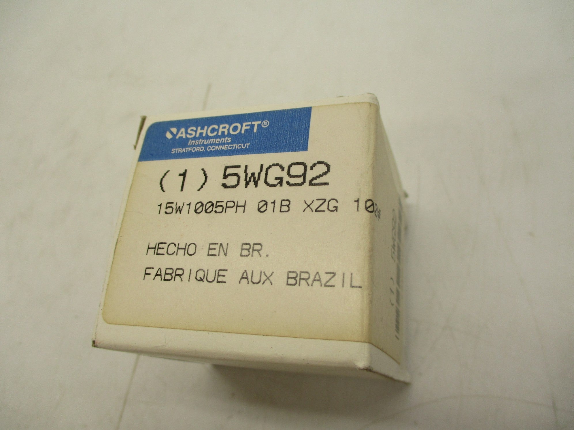 ASHCROFT 15W1005PH 01B XZG 100# 5WG92 0-100PSI NSMP