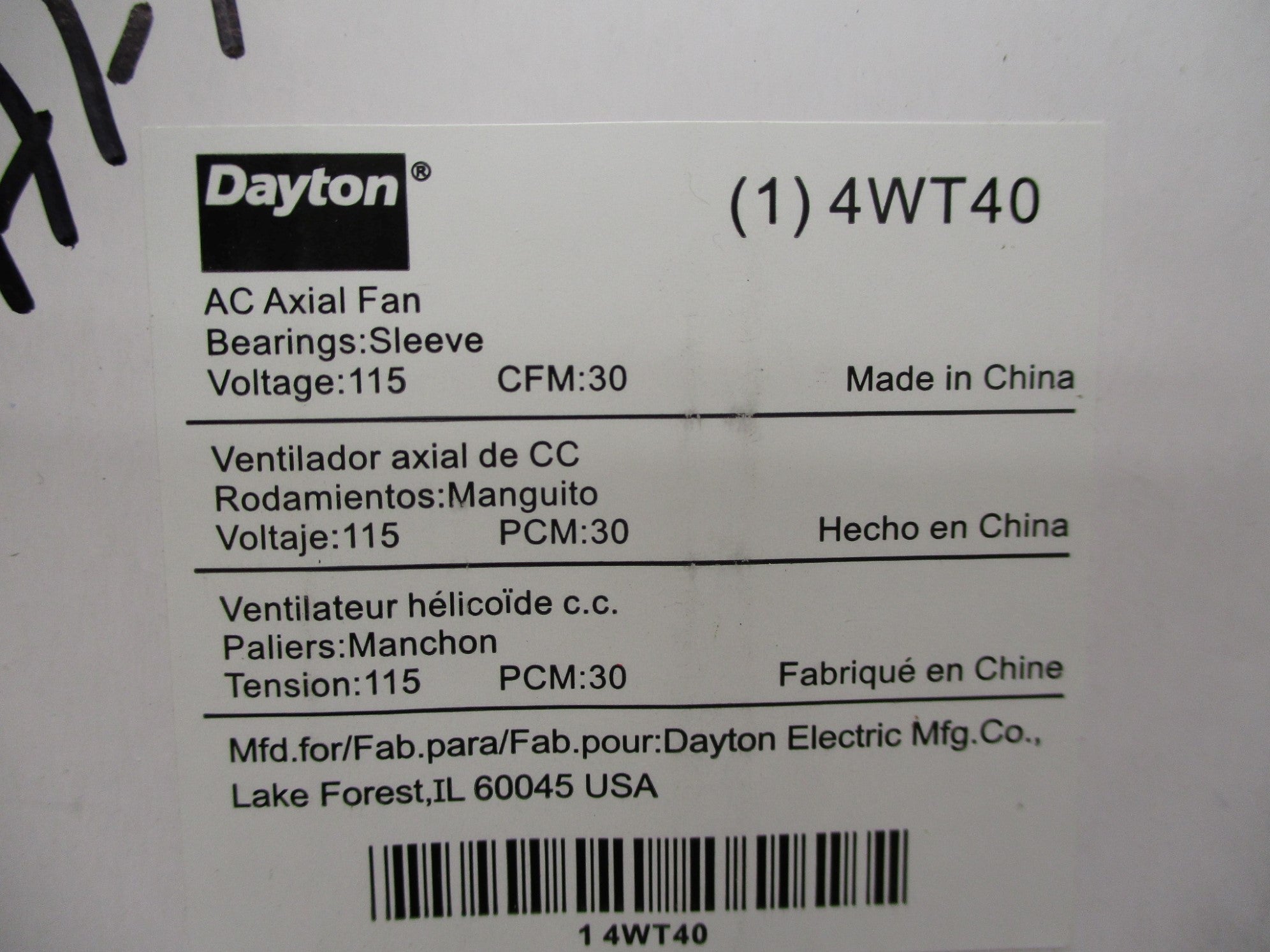 DAYTON 4WT40 NSMP