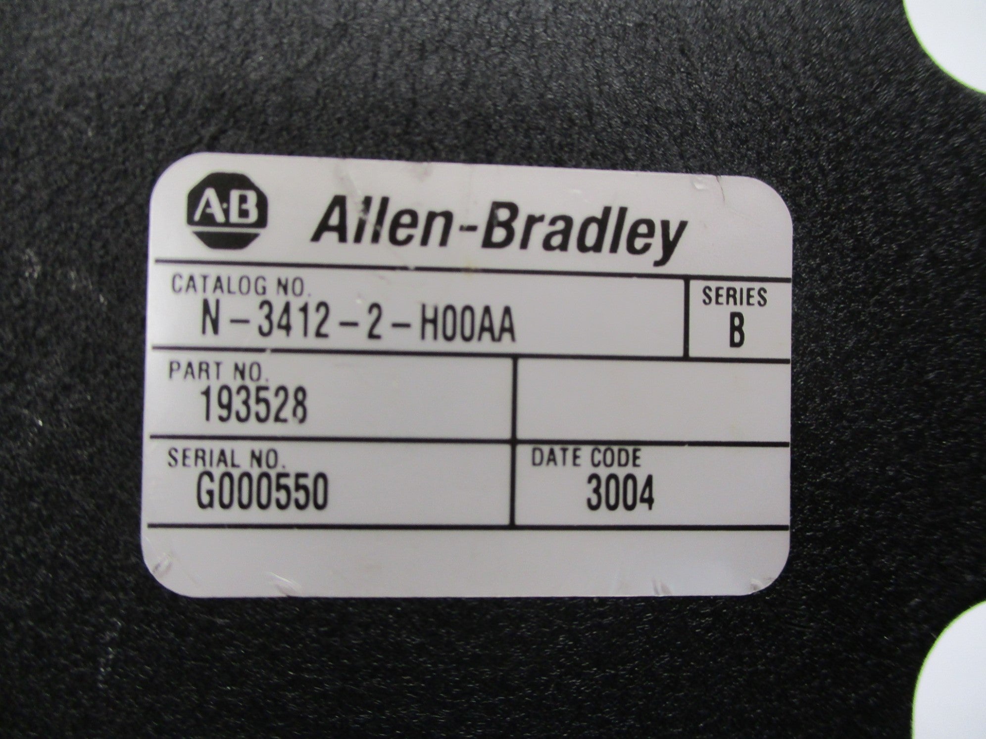 ALLEN BRADLEY N-3412-2-H00AA SER. B UNMP