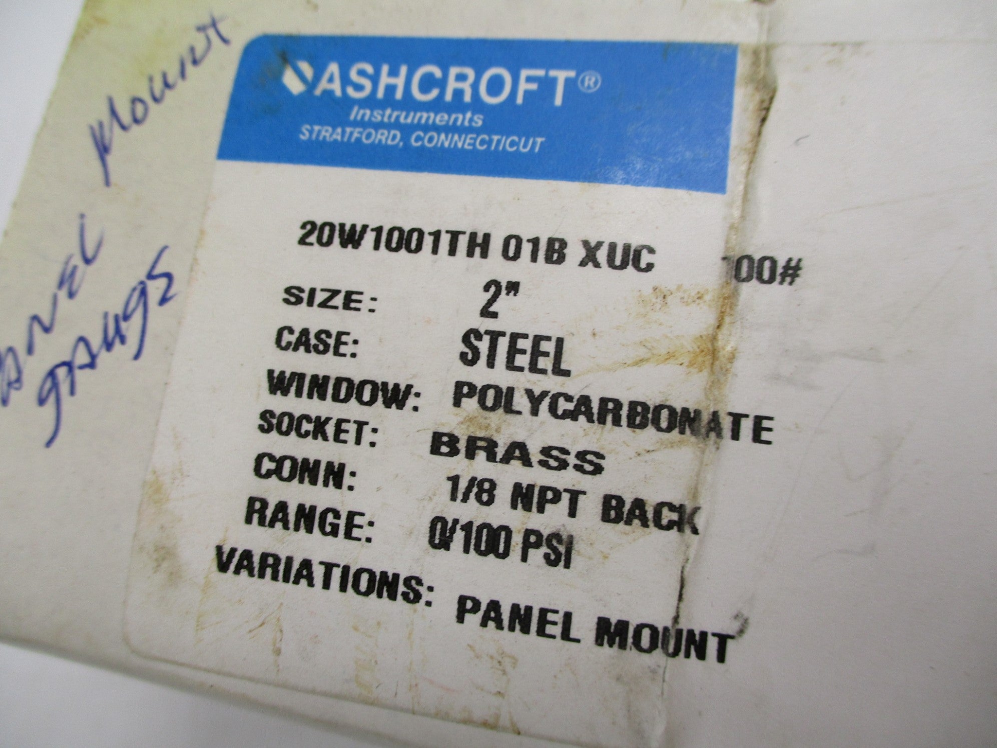 ASHCROFT 20W1001TH01BXUC NSMP