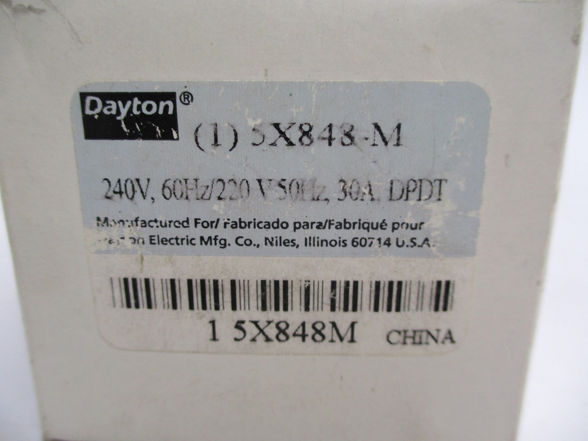 DAYTON 5X848 220/240V NSNP