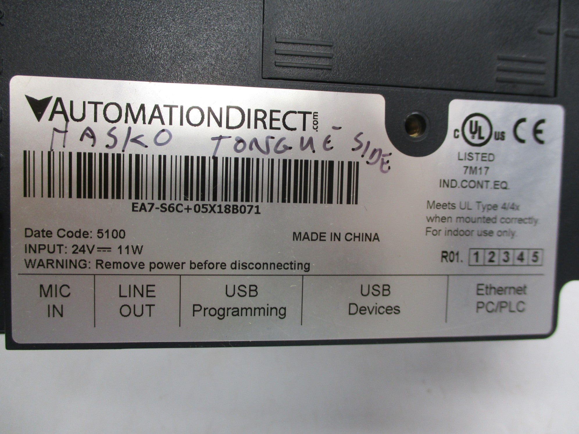 AUTOMATION DIRECT EA7-S6C+05X18B071 UNMP