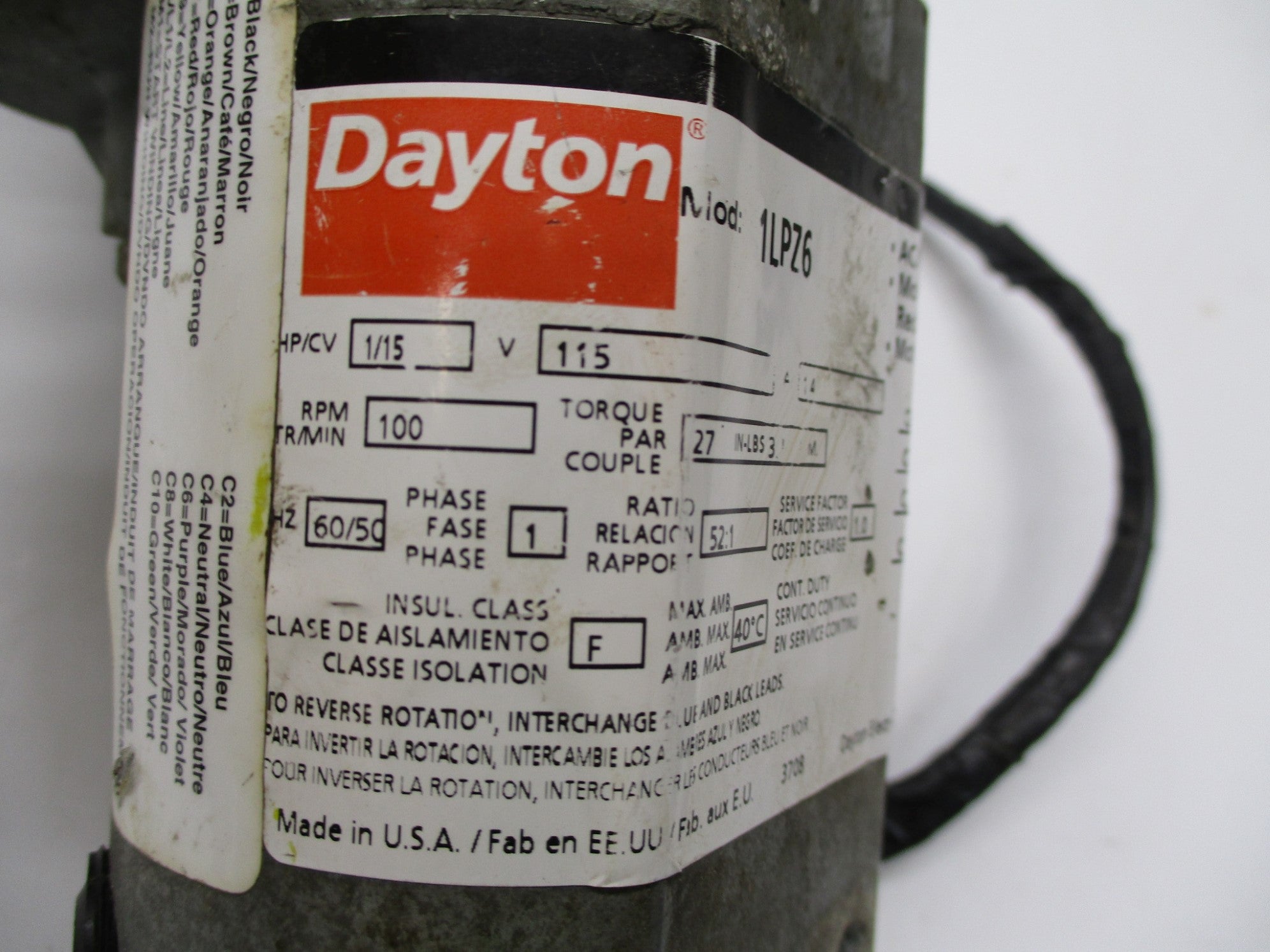 DAYTON 1LPZ6 UNMP