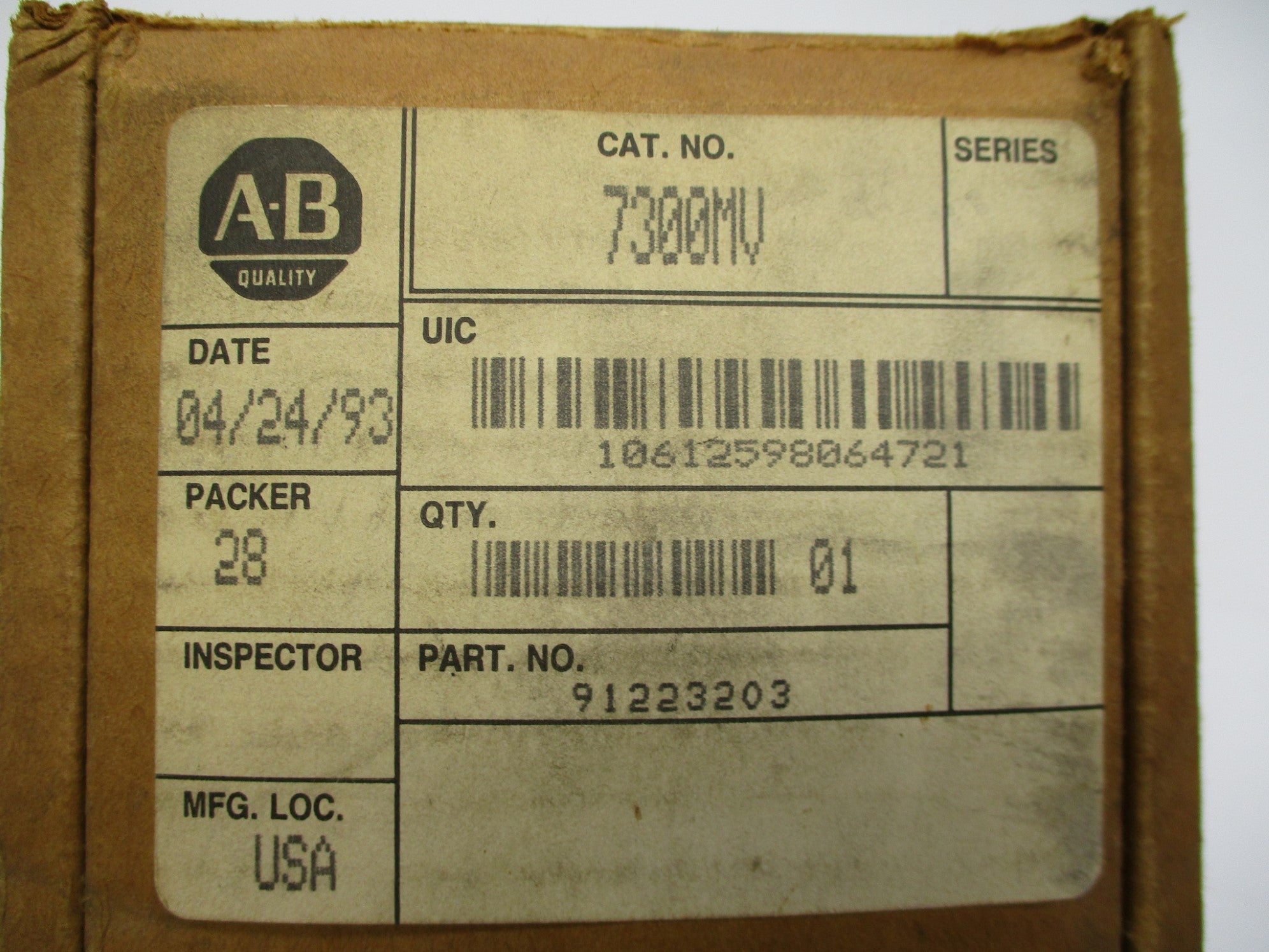 INDUSTRIAL SPARE PART 7300MV NSMP