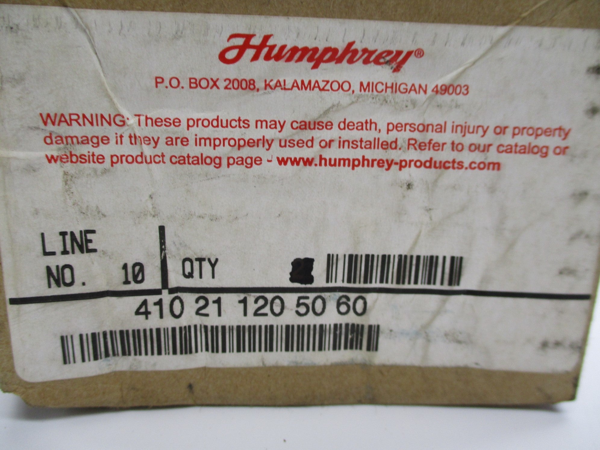 HUMPHREY 410-21-120-50-60 120V NSMP