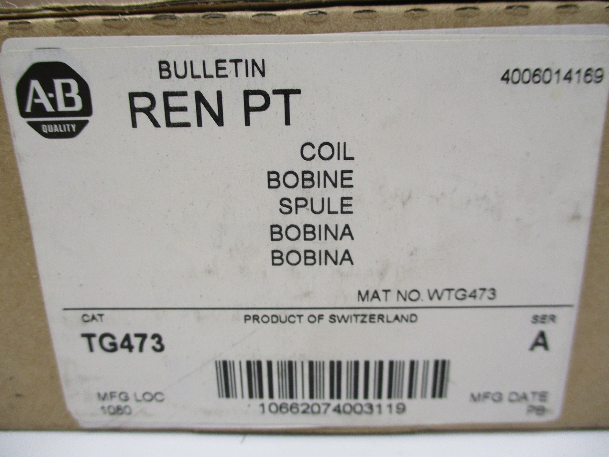 ALLEN BRADLEY TG473 SER.A NSMP
