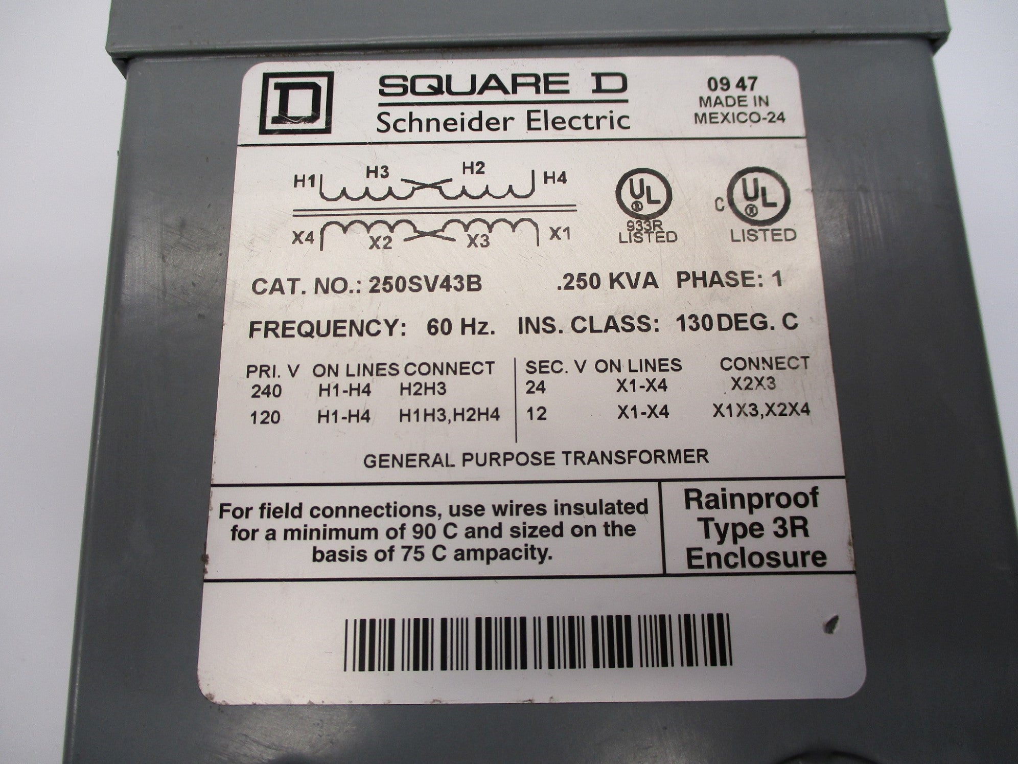 SQUARE D 250SV43B NSNP